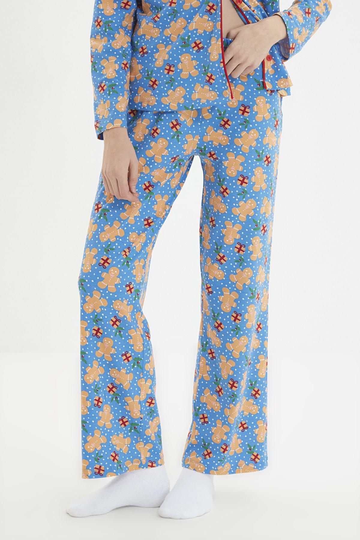 Blue Graphic Pajama Set, , large image number 4