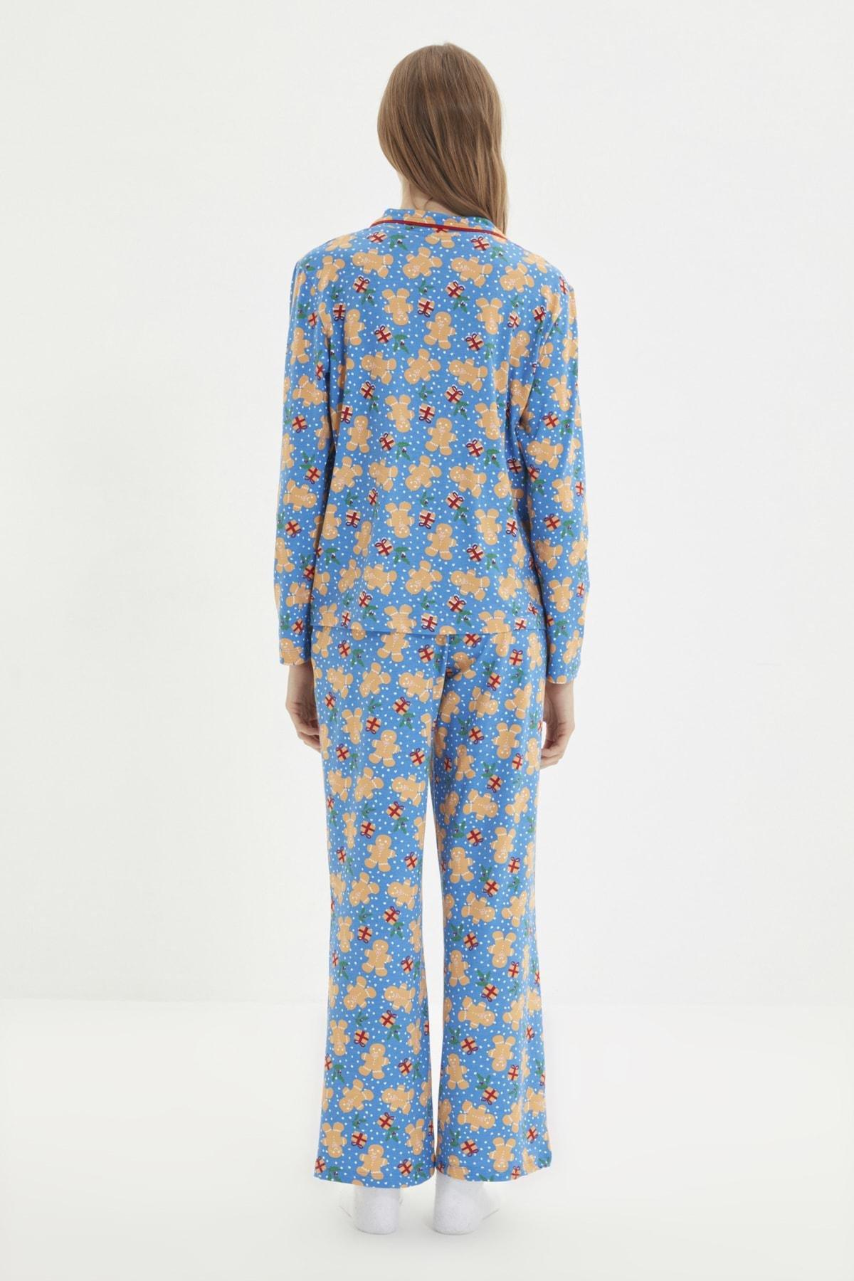 Blue Graphic Pajama Set, , large image number 5