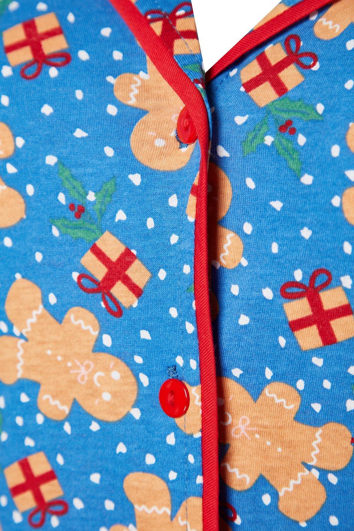 Blue Graphic Pajama Set, , large image number 7