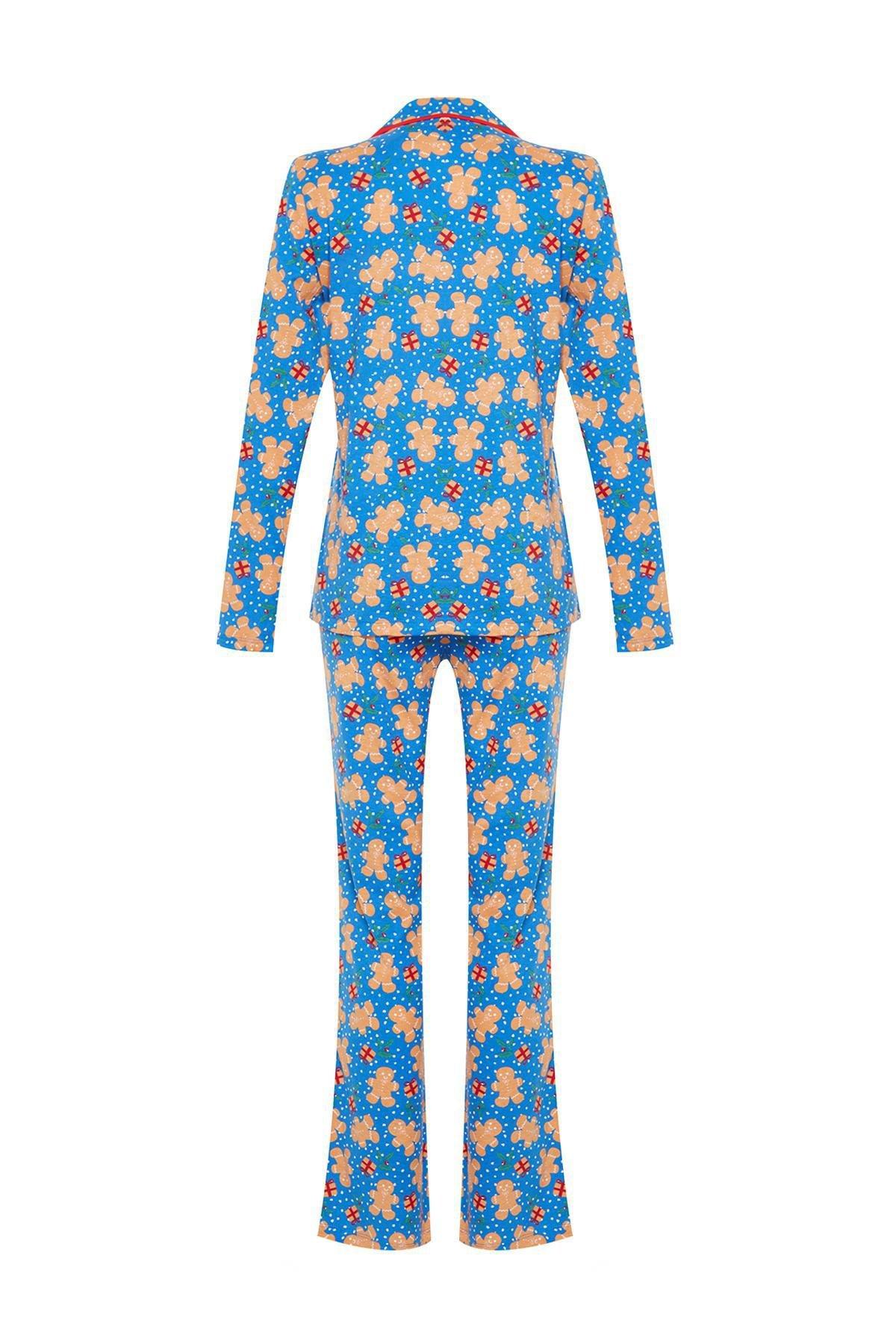 Blue Graphic Pajama Set, , large image number 8