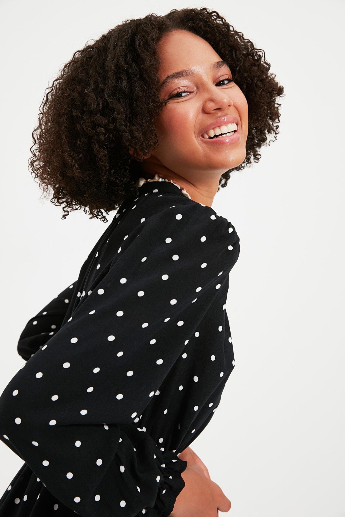 Black Skater Mini Dress, Black, medium