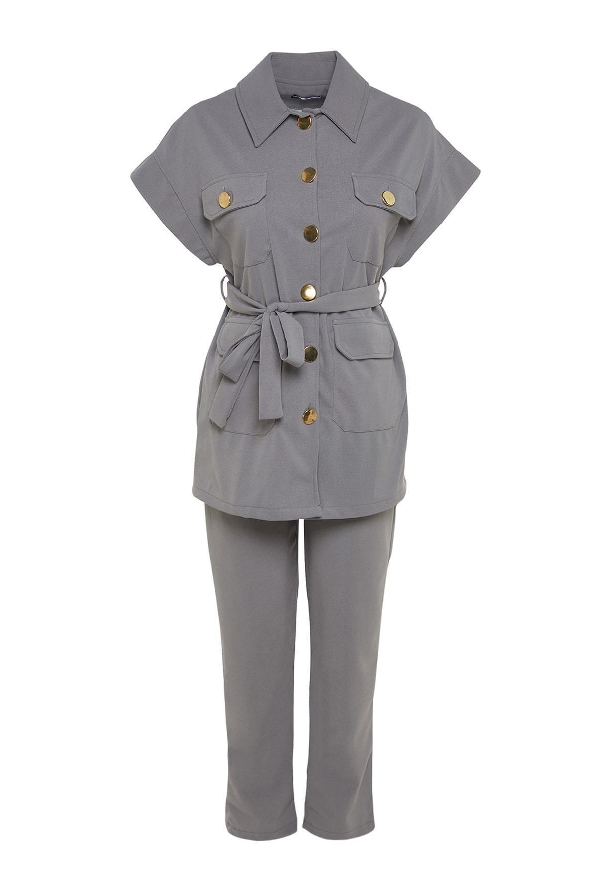 Grey Relaxed Co-Ord Set, Gray, large image number 4