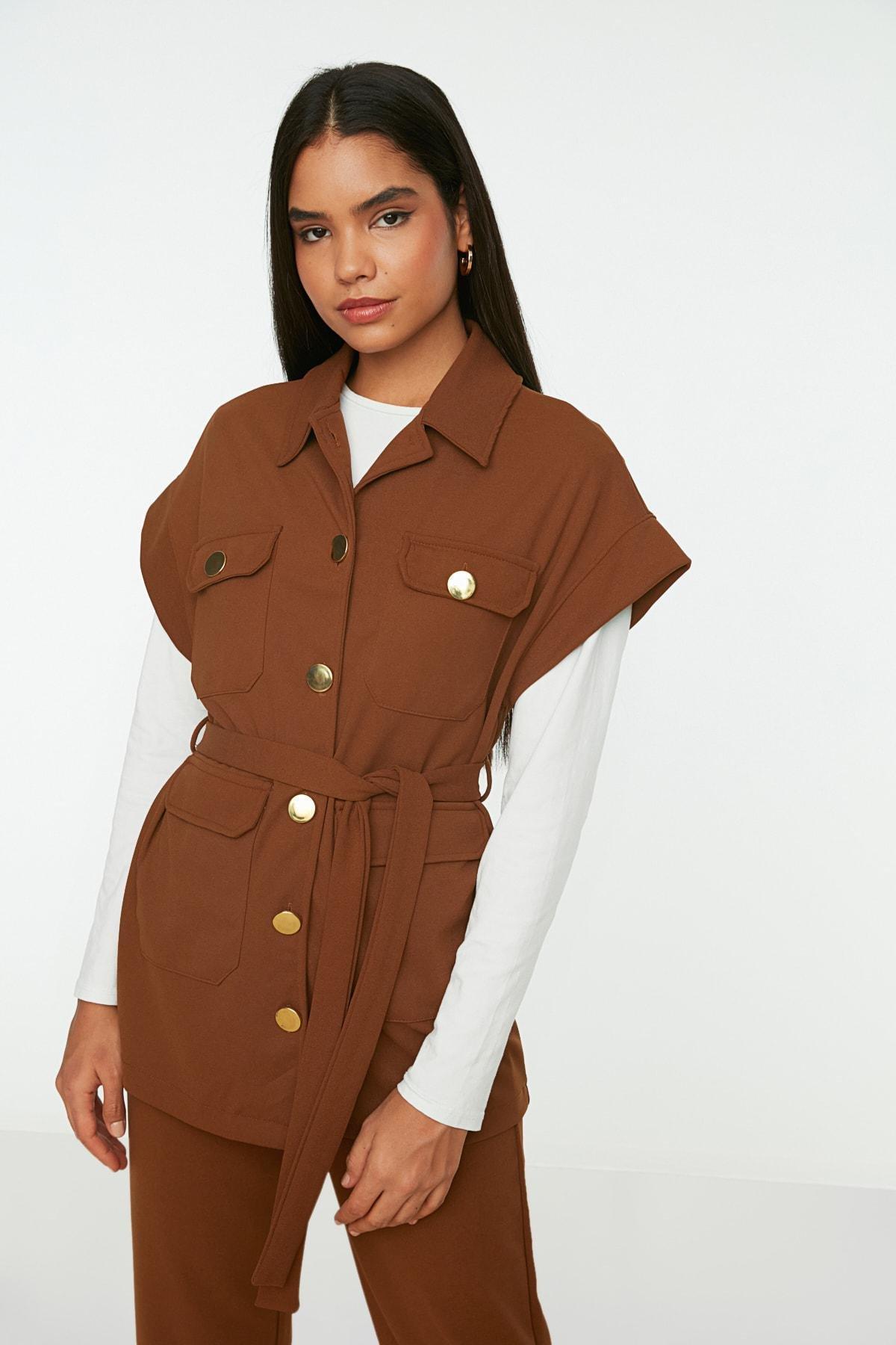 Brown Relaxed Co-Ord Set, Brown, large image number 1