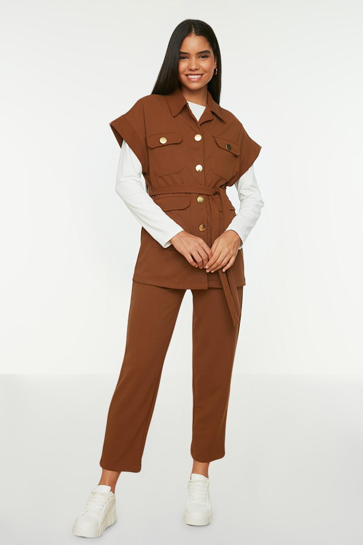 Brown Relaxed Co-Ord Set, Brown, large image number 2