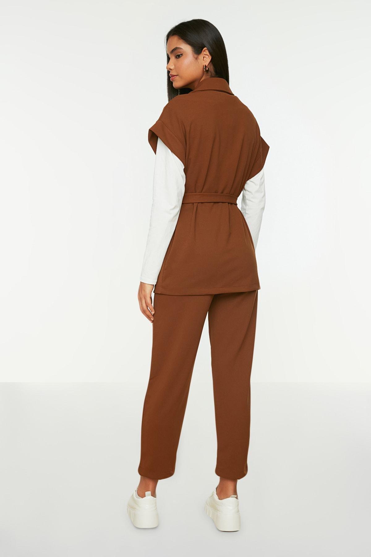 Brown Relaxed Co-Ord Set, Brown, large image number 4