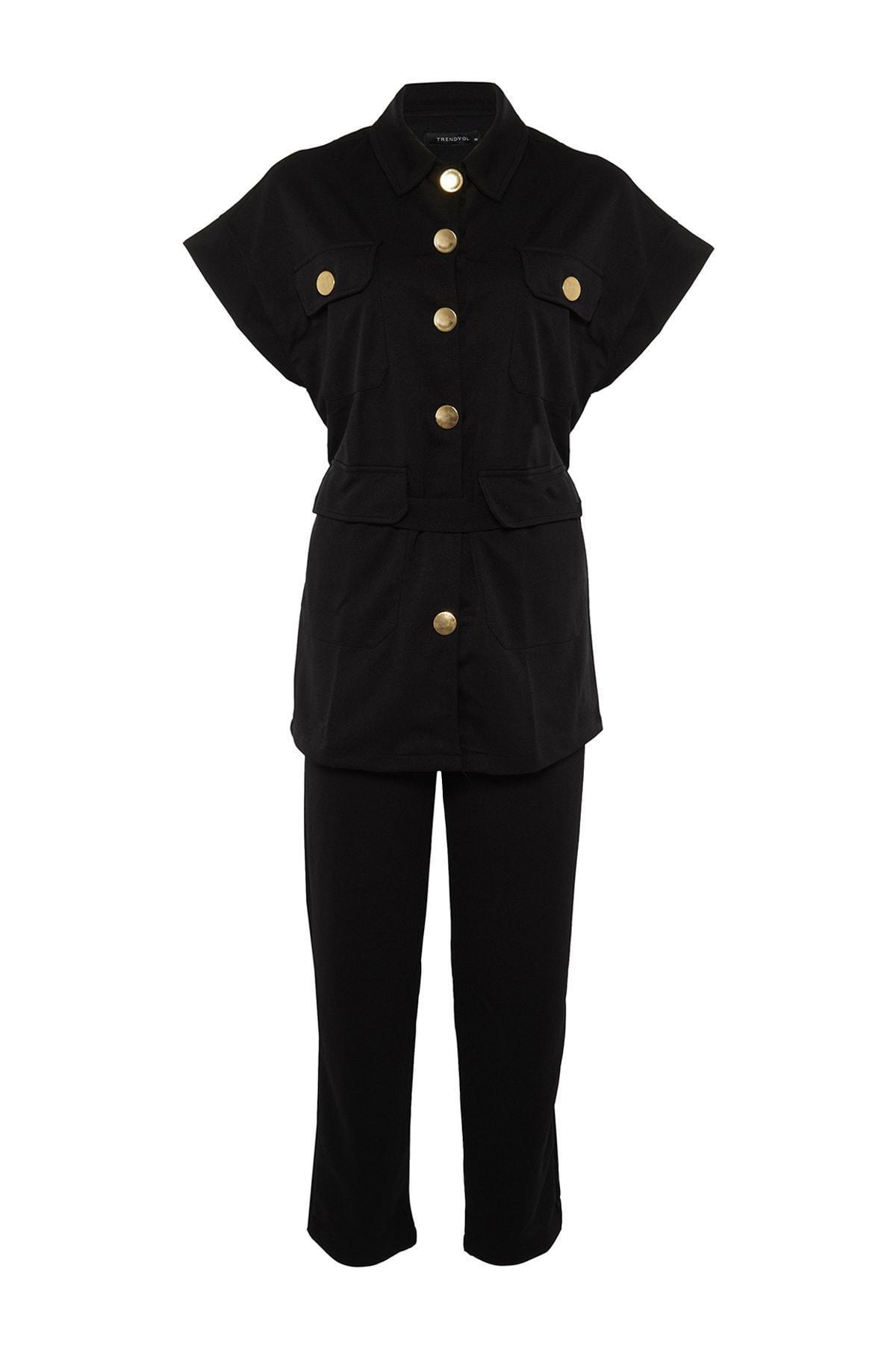 Black Relaxed Co-Ord Set, , large image number 5