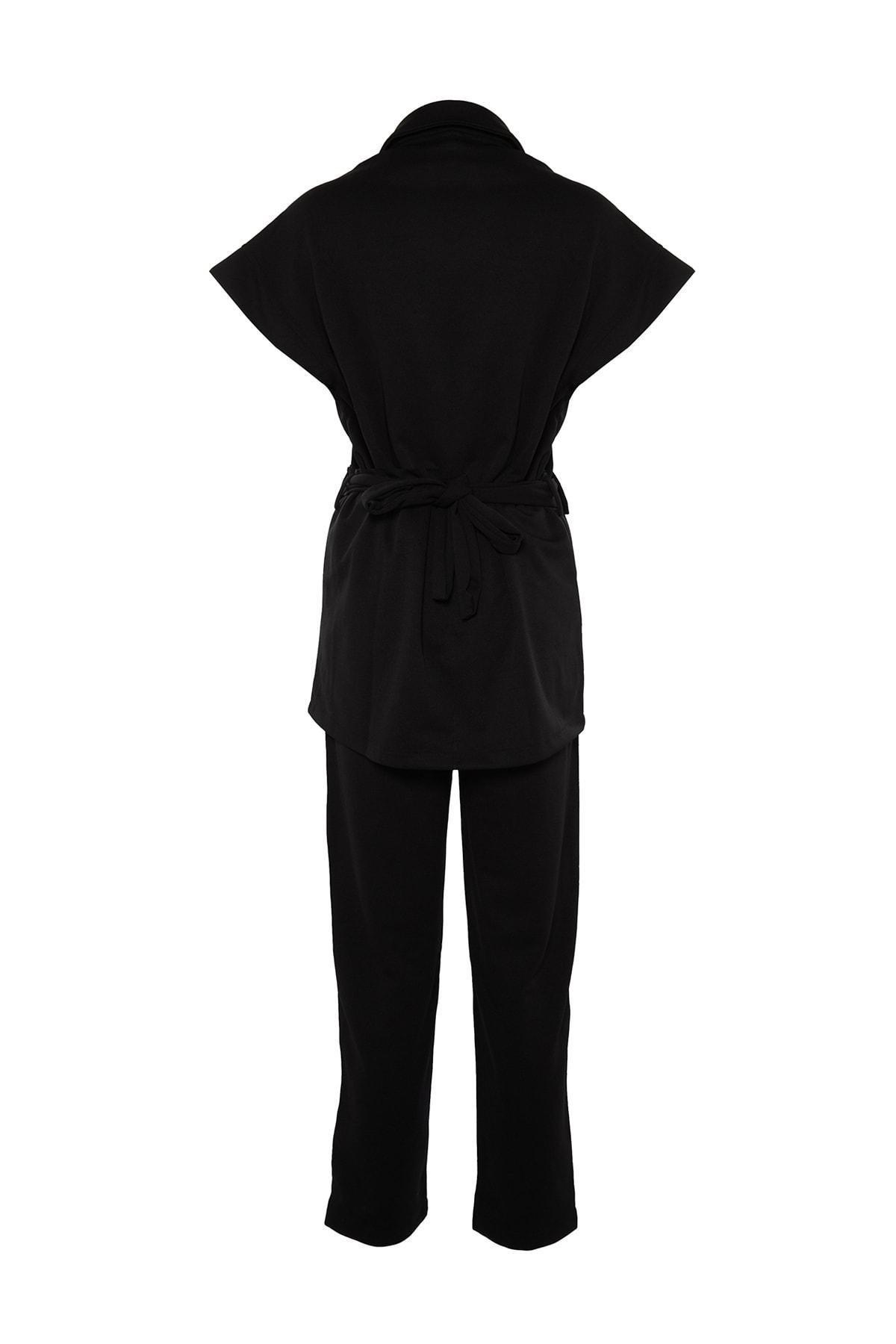 Black Relaxed Co-Ord Set, , large image number 7