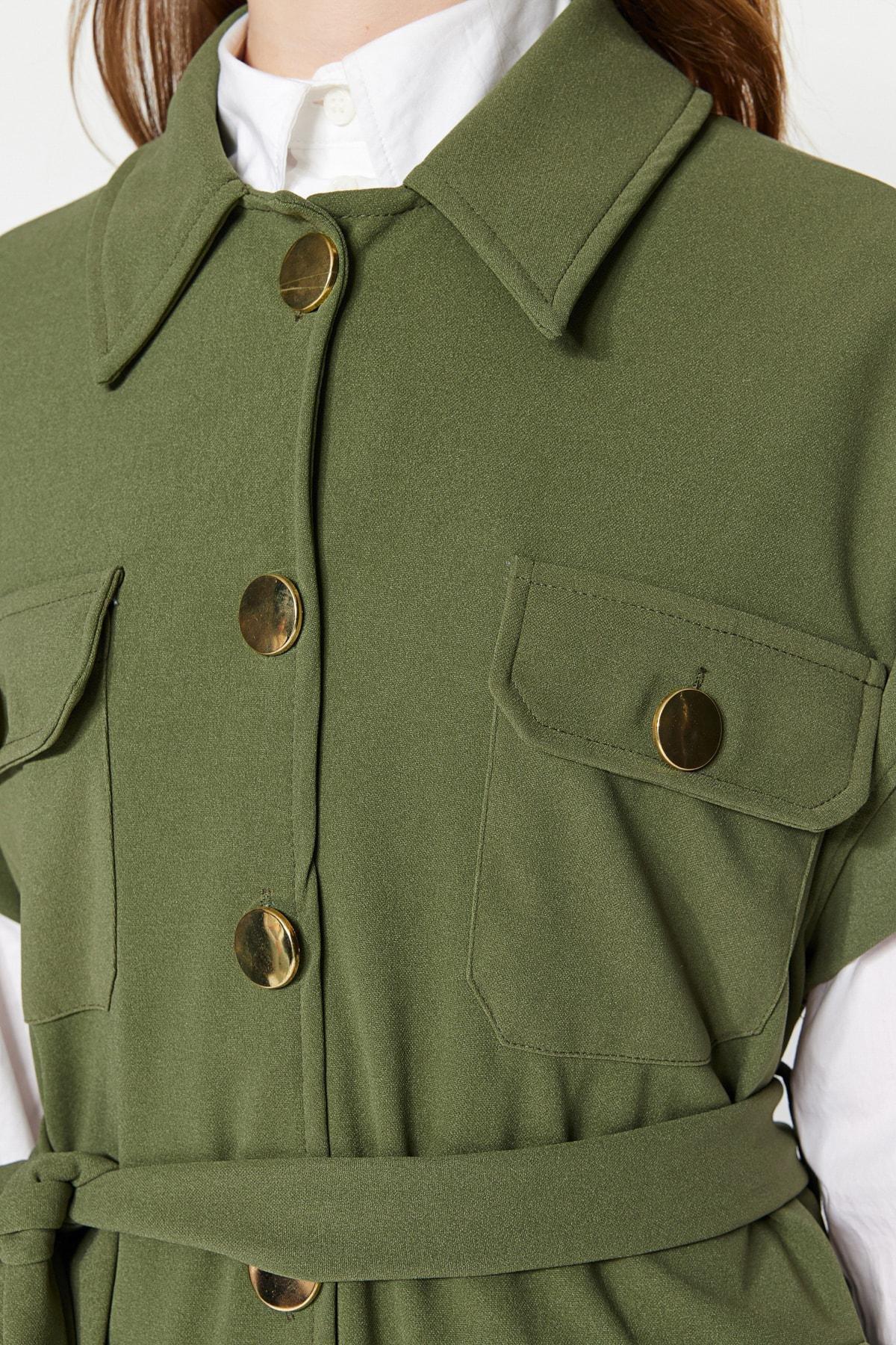 Khaki Fitted Co-Ord Set, Khaki, large image number 4