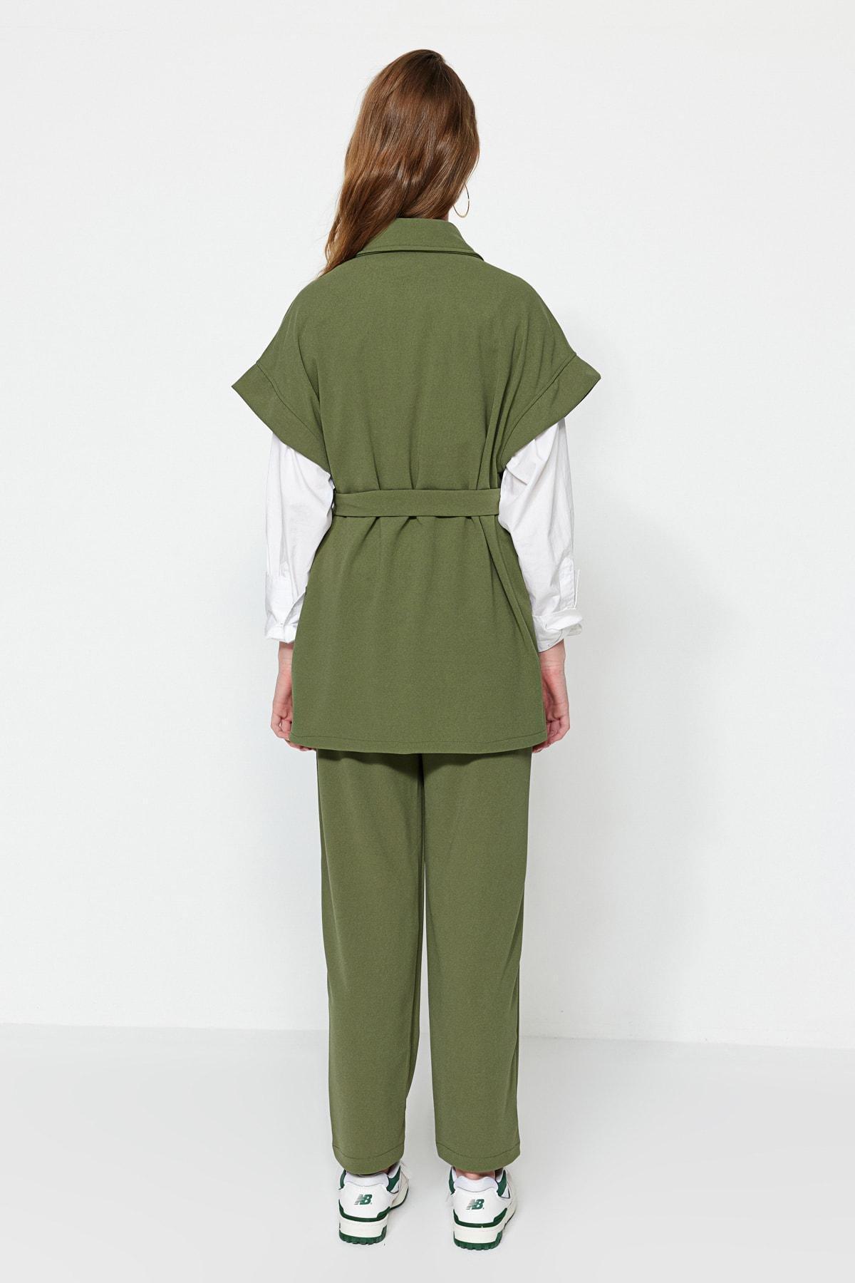 Khaki Fitted Co-Ord Set, Khaki, large image number 5