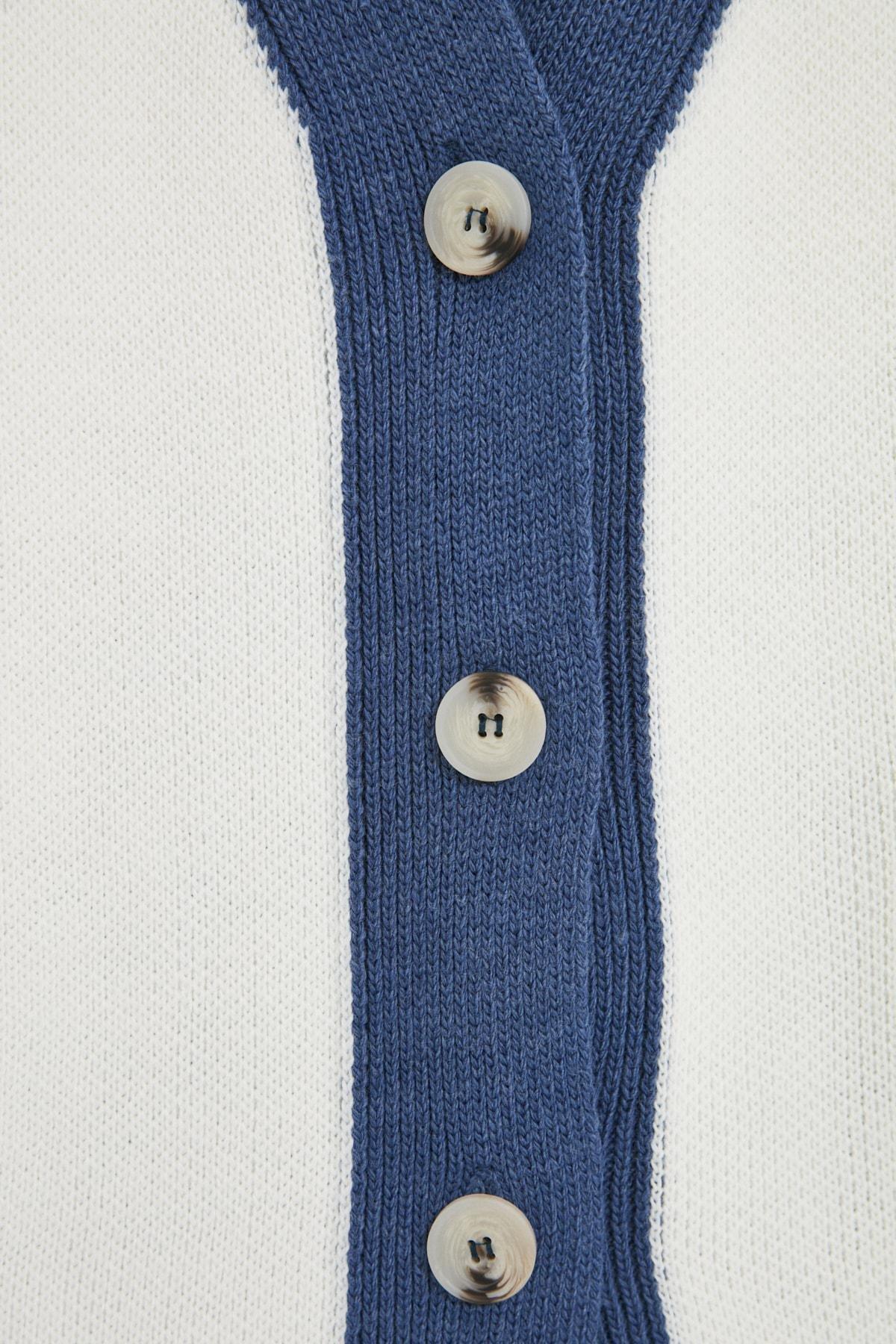 Navy V Neck Co-Ord Set, , large image number 6