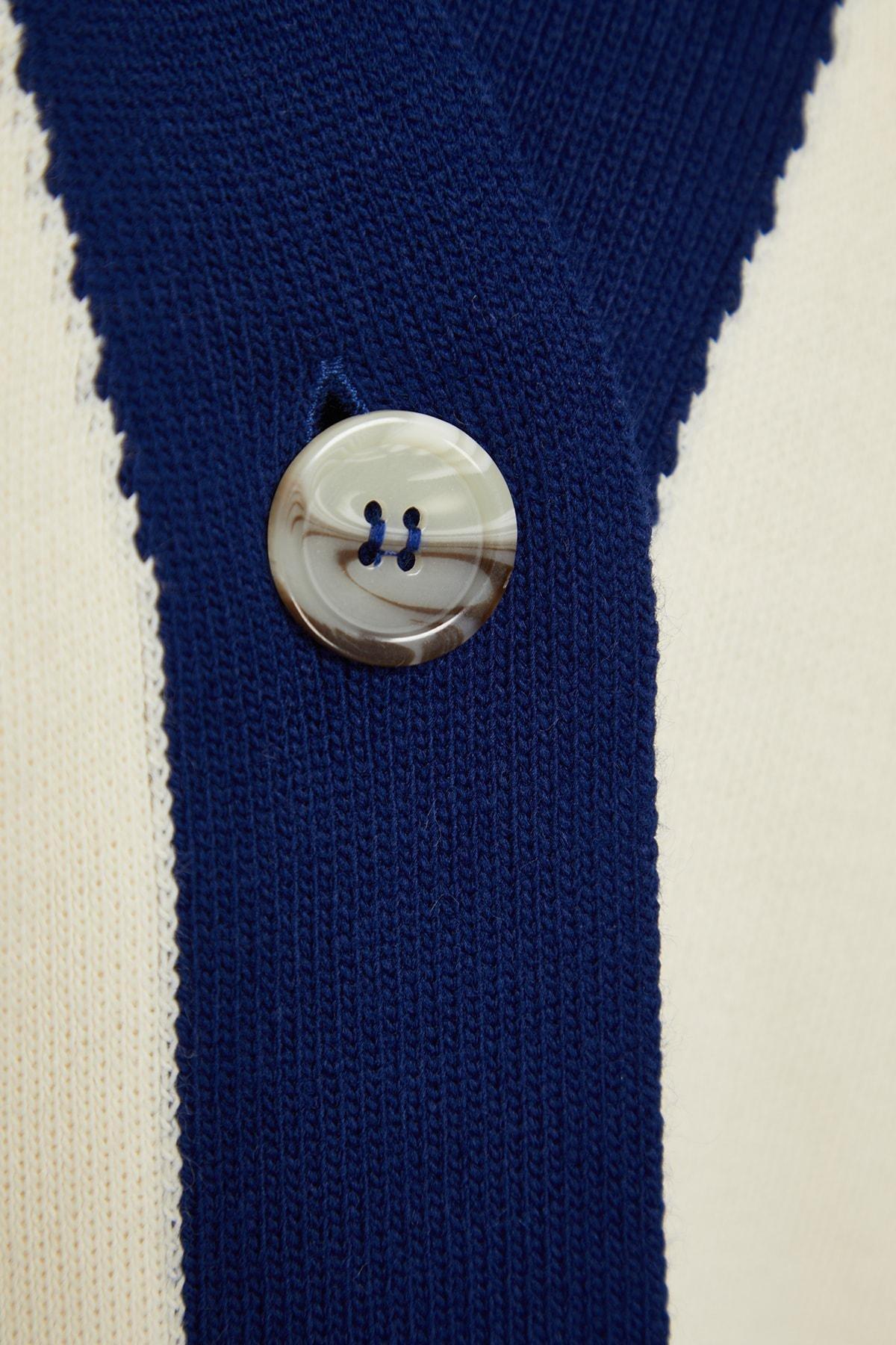 طقم متناسق بفتحة رقبة V، كحلي, Dark blue, large image number 11