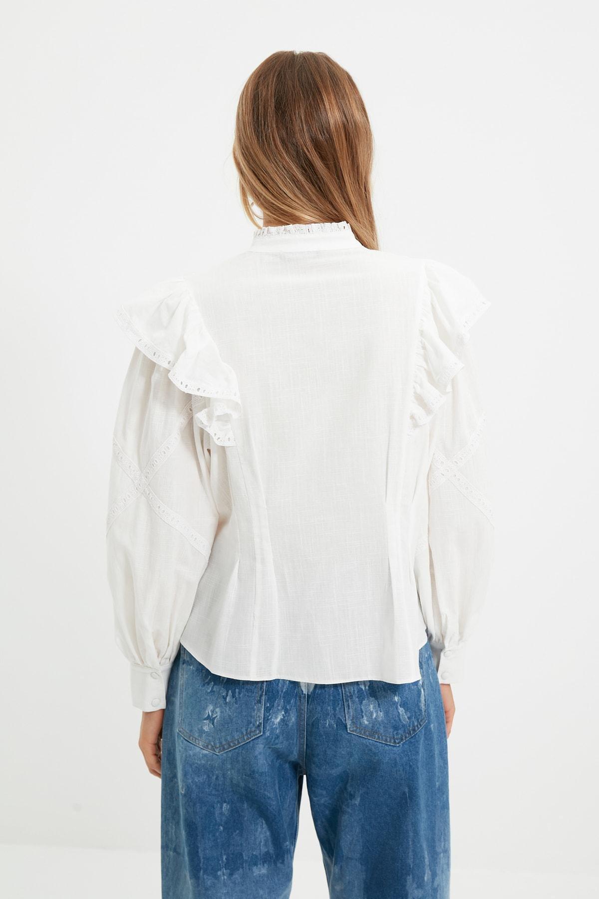 White Regular Shirt, , large image number 5
