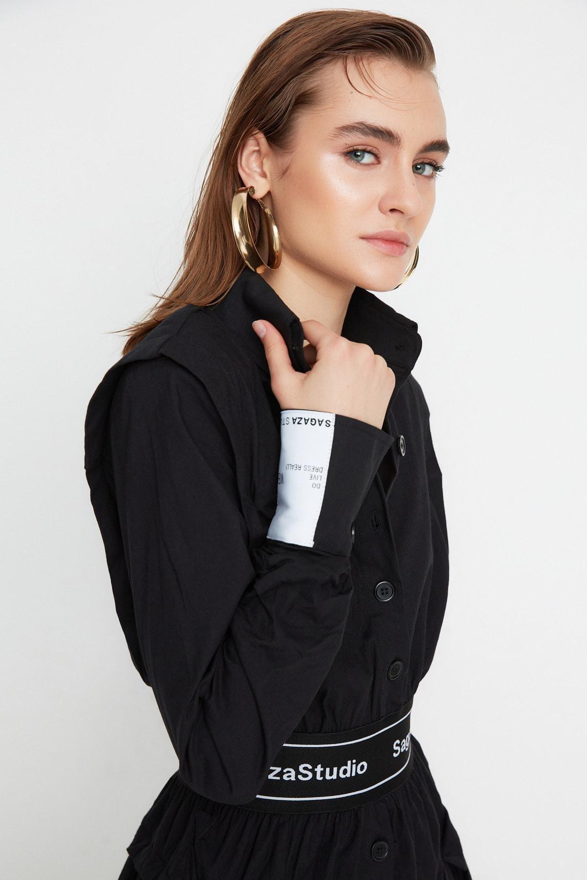 Black Skater Mini Dress, , large image number 0