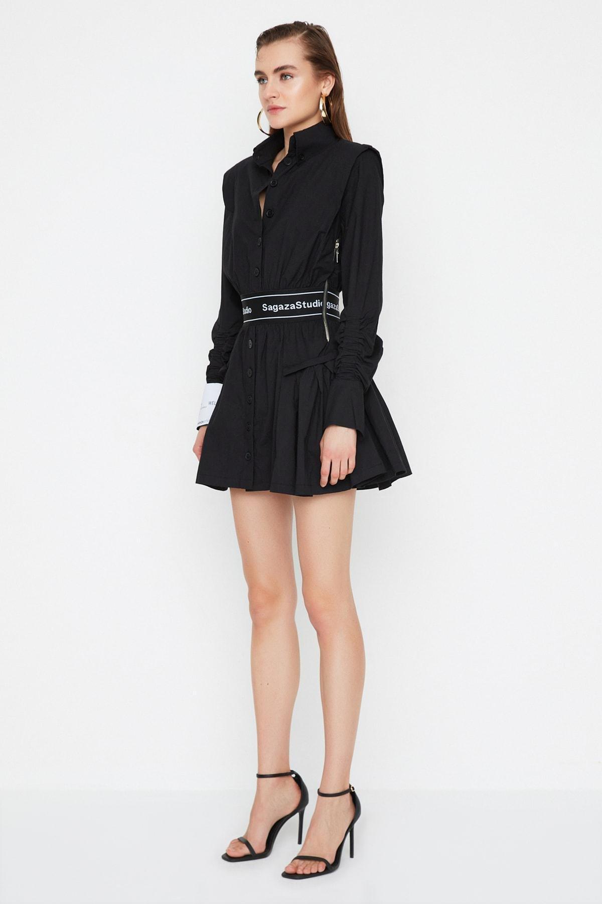 Black Skater Mini Dress, , large image number 1