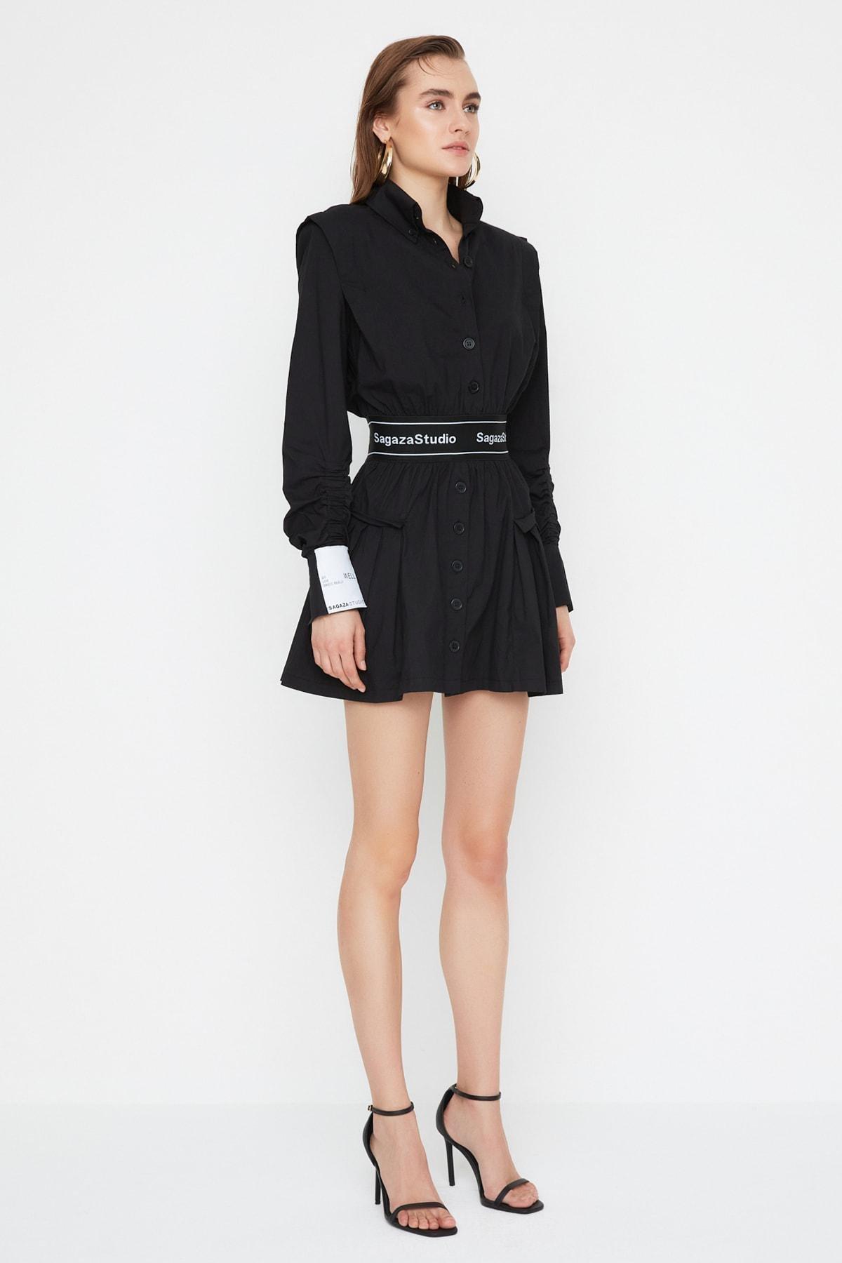 Black Skater Mini Dress, , large image number 2