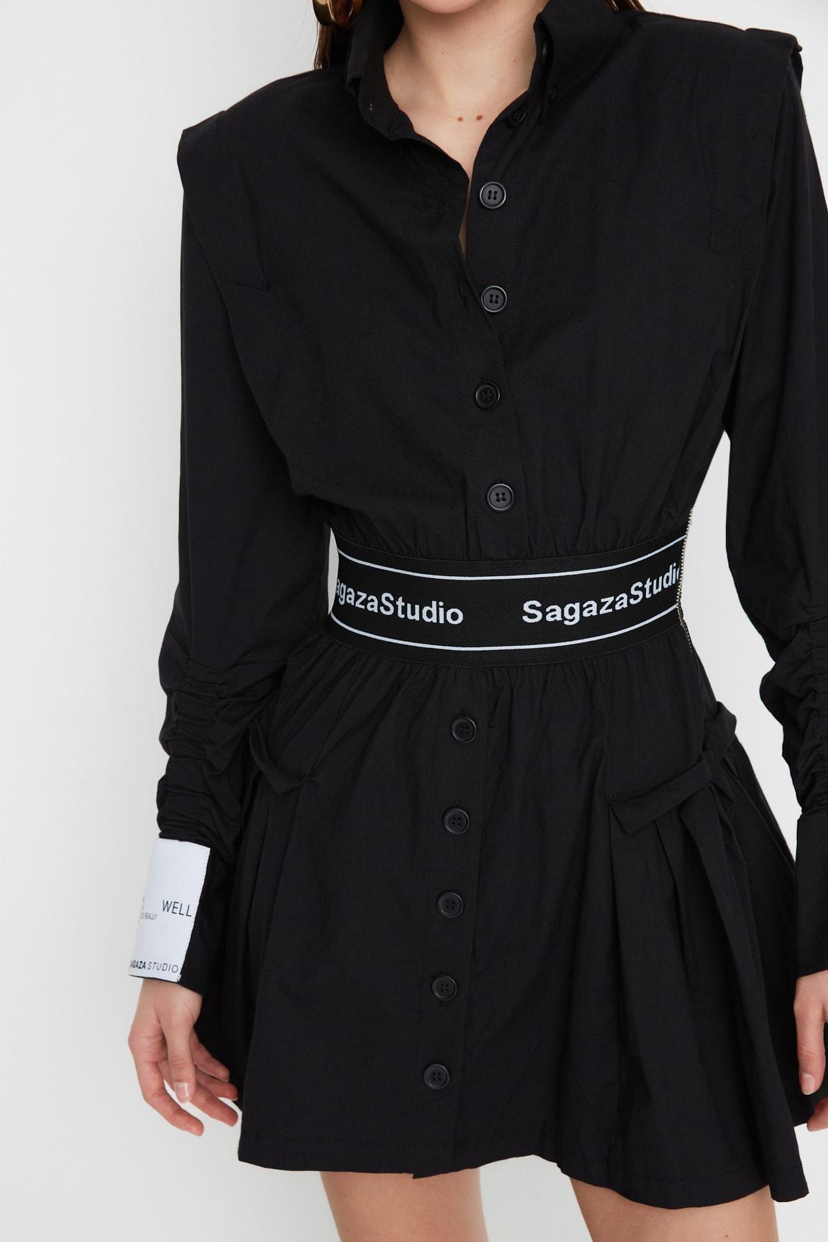 Black Skater Mini Dress, , large image number 3