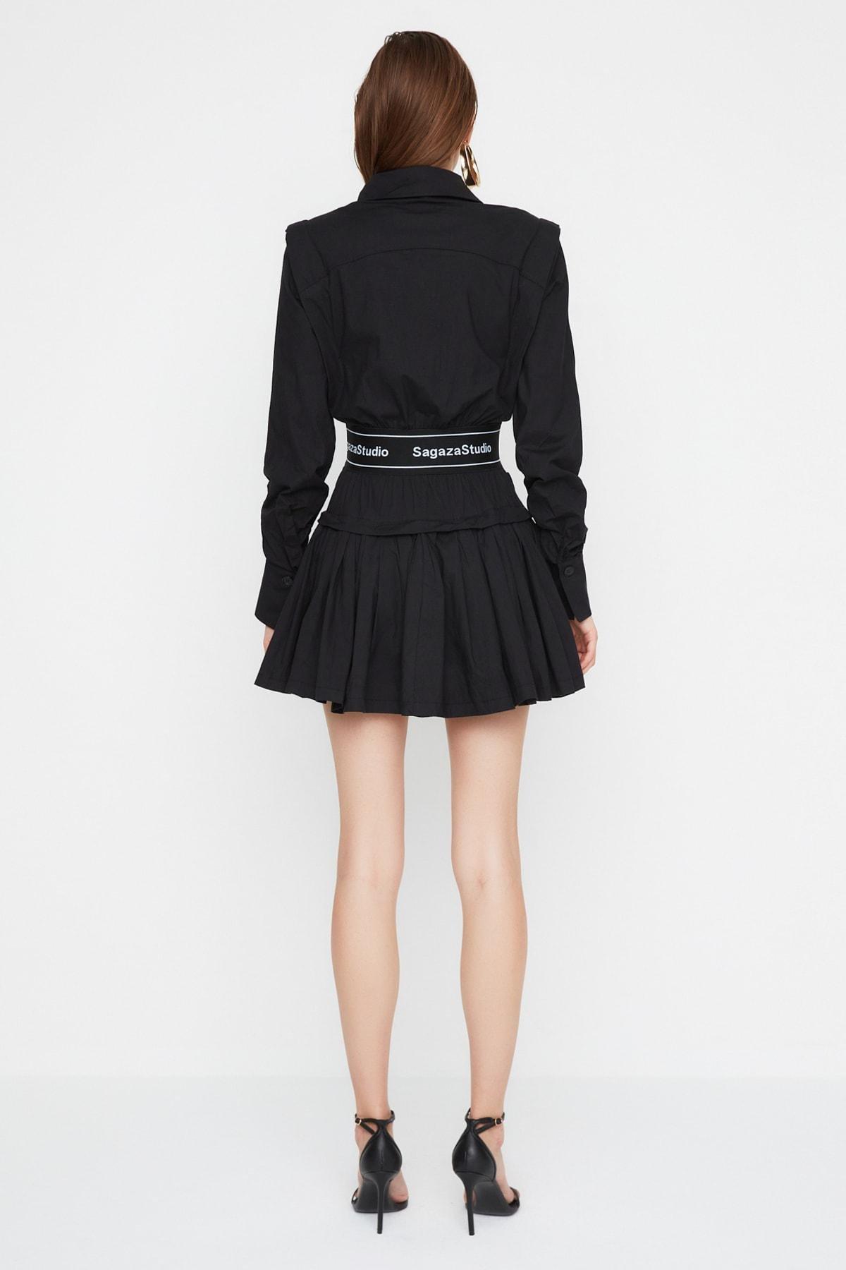 Black Skater Mini Dress, , large image number 4