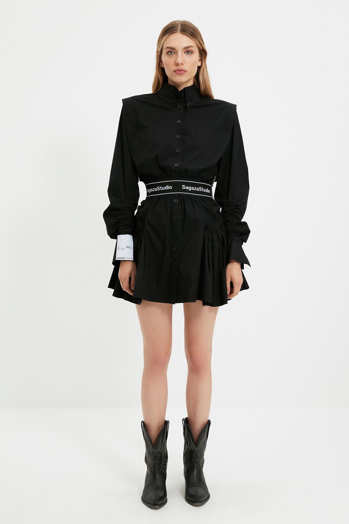 Black Skater Mini Dress, , large image number 6