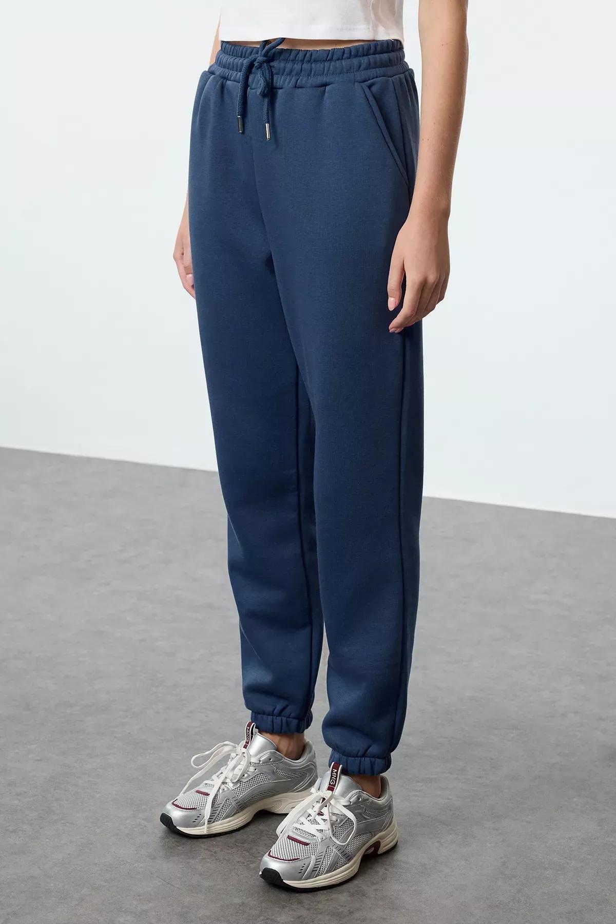 Blue Knitted Sweatpants, , large image number 3