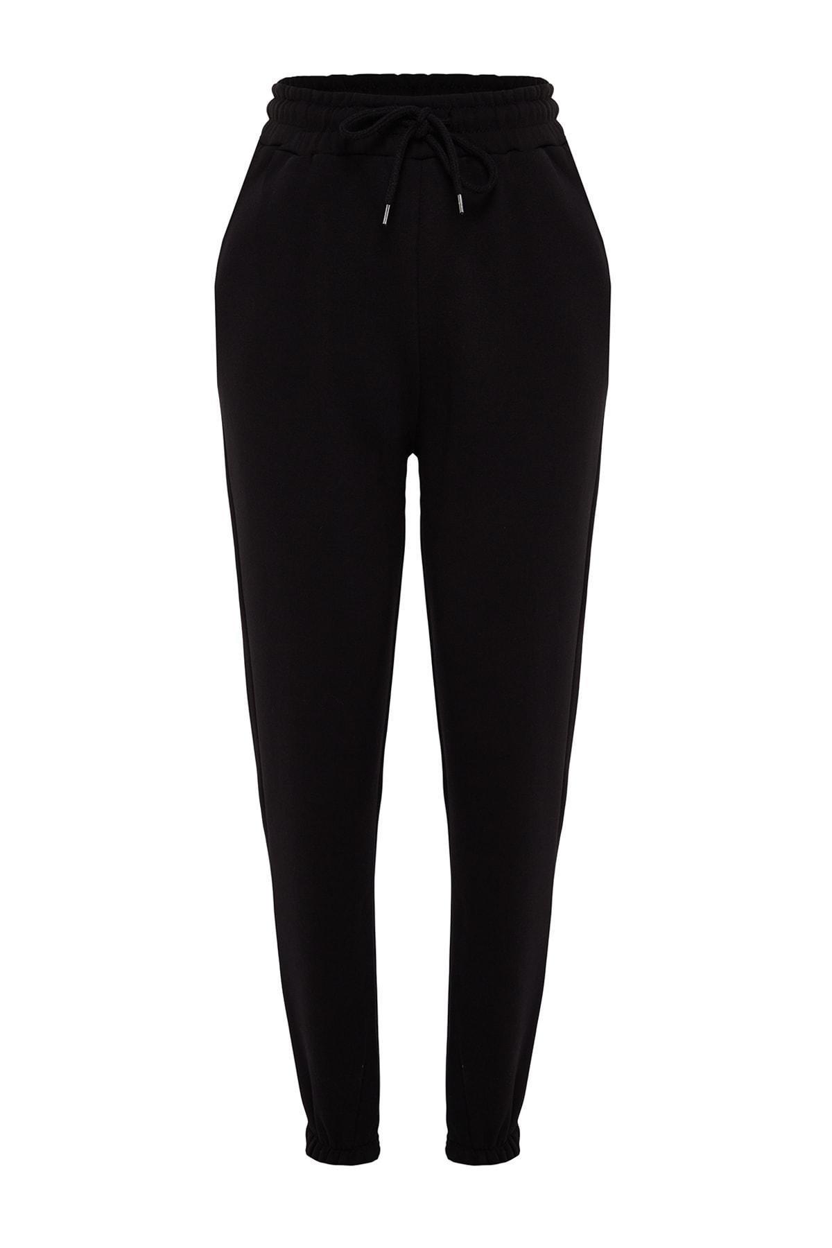 Black Knitted Sweatpants, , large image number 4