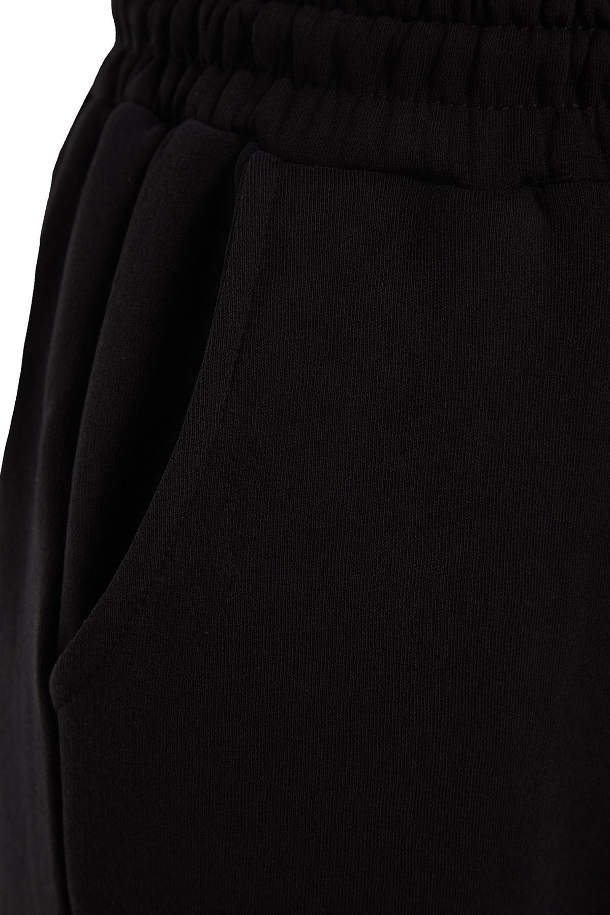 Black Knitted Sweatpants, , large image number 5