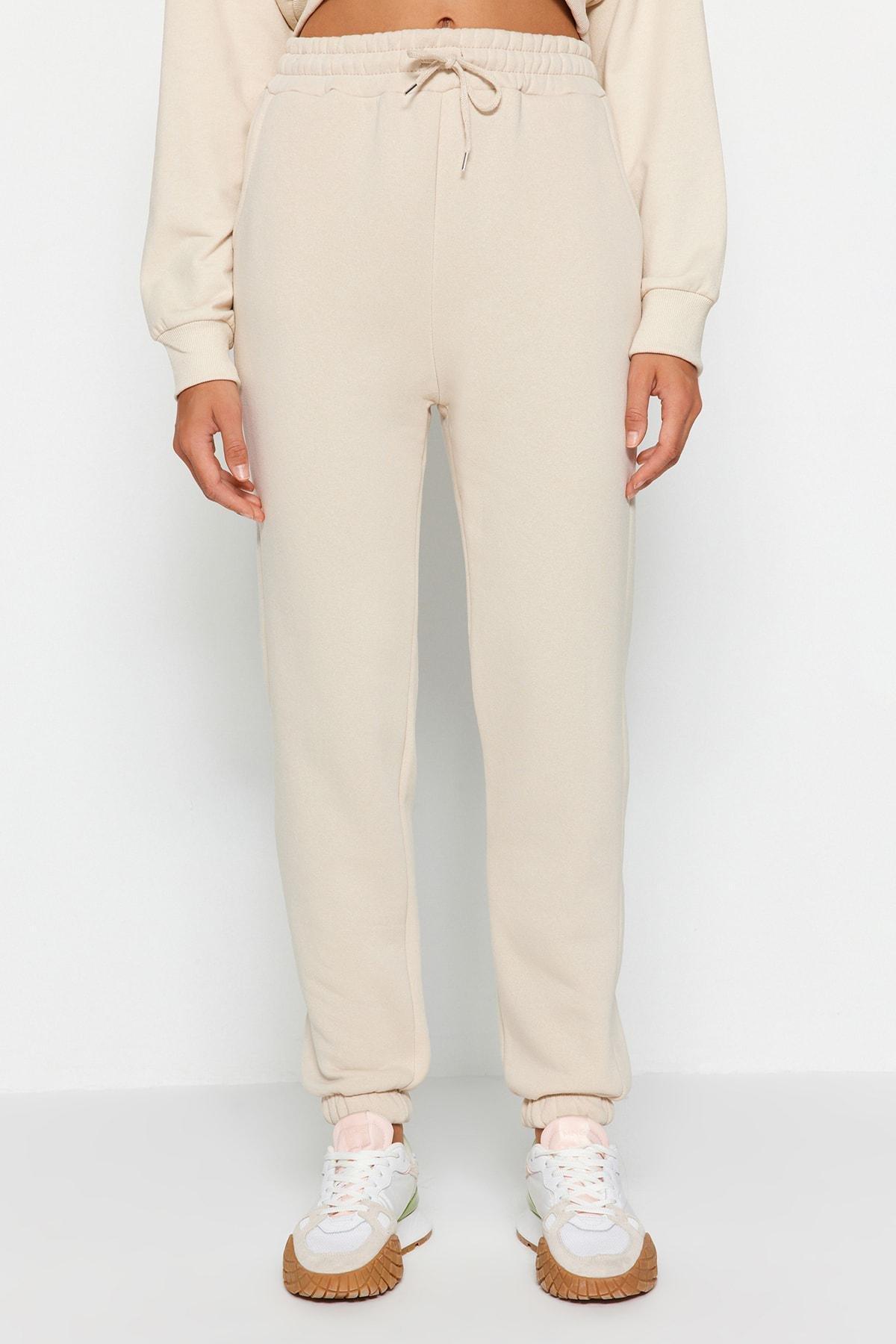 بنطال رياضي مُحاك مبطن بالصوف، بيج, STONE, large image number 2