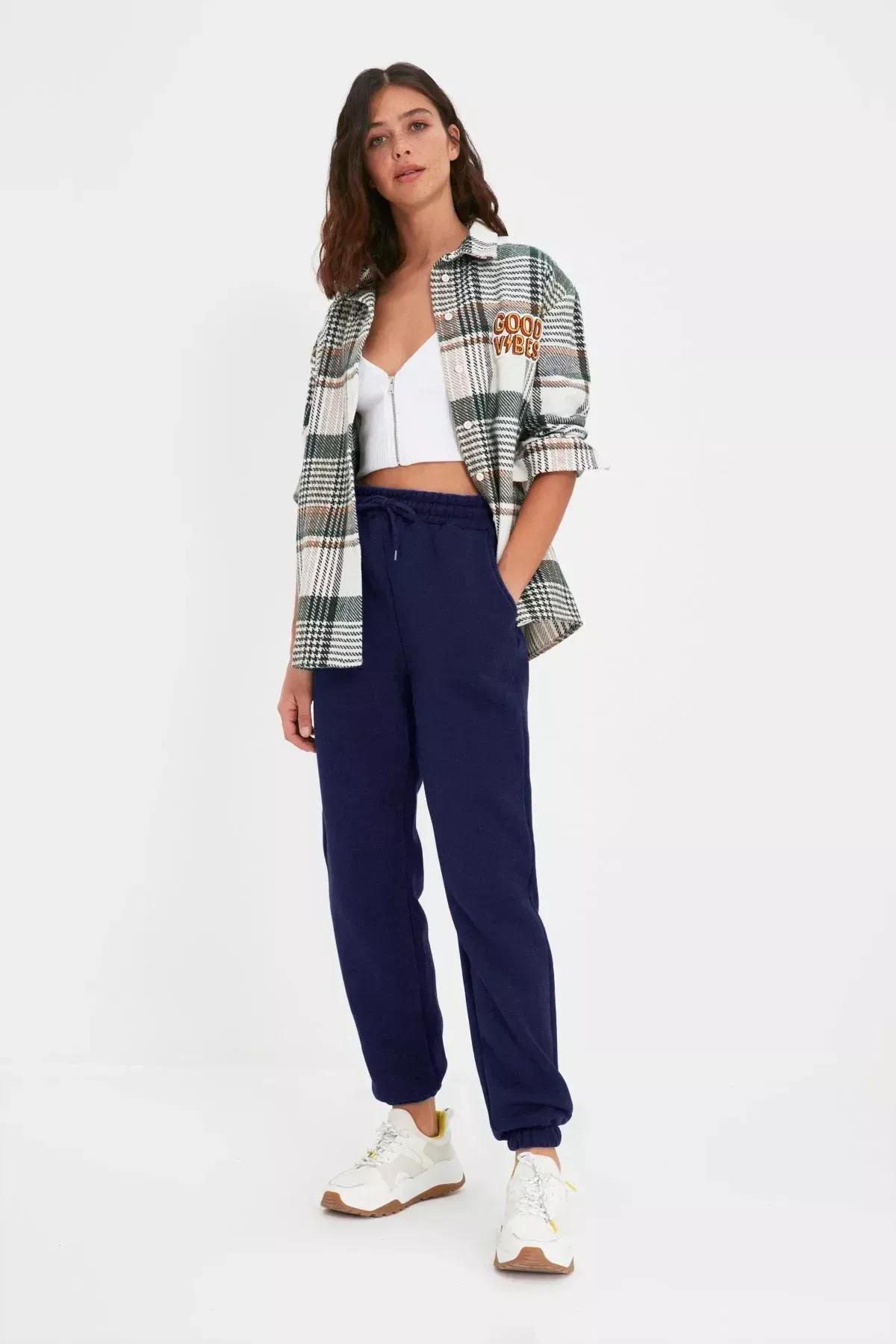 Navy Joggers Sweatpants, Dark blue, large image number 2