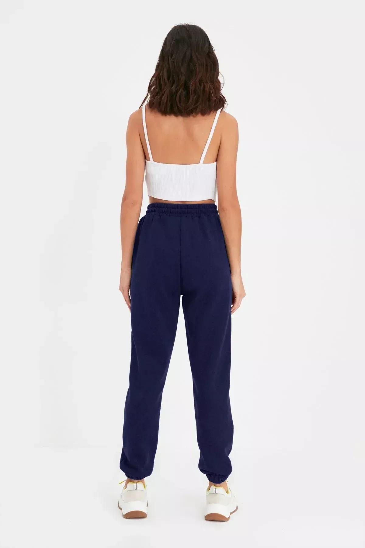 Navy Joggers Sweatpants, Dark blue, large image number 4