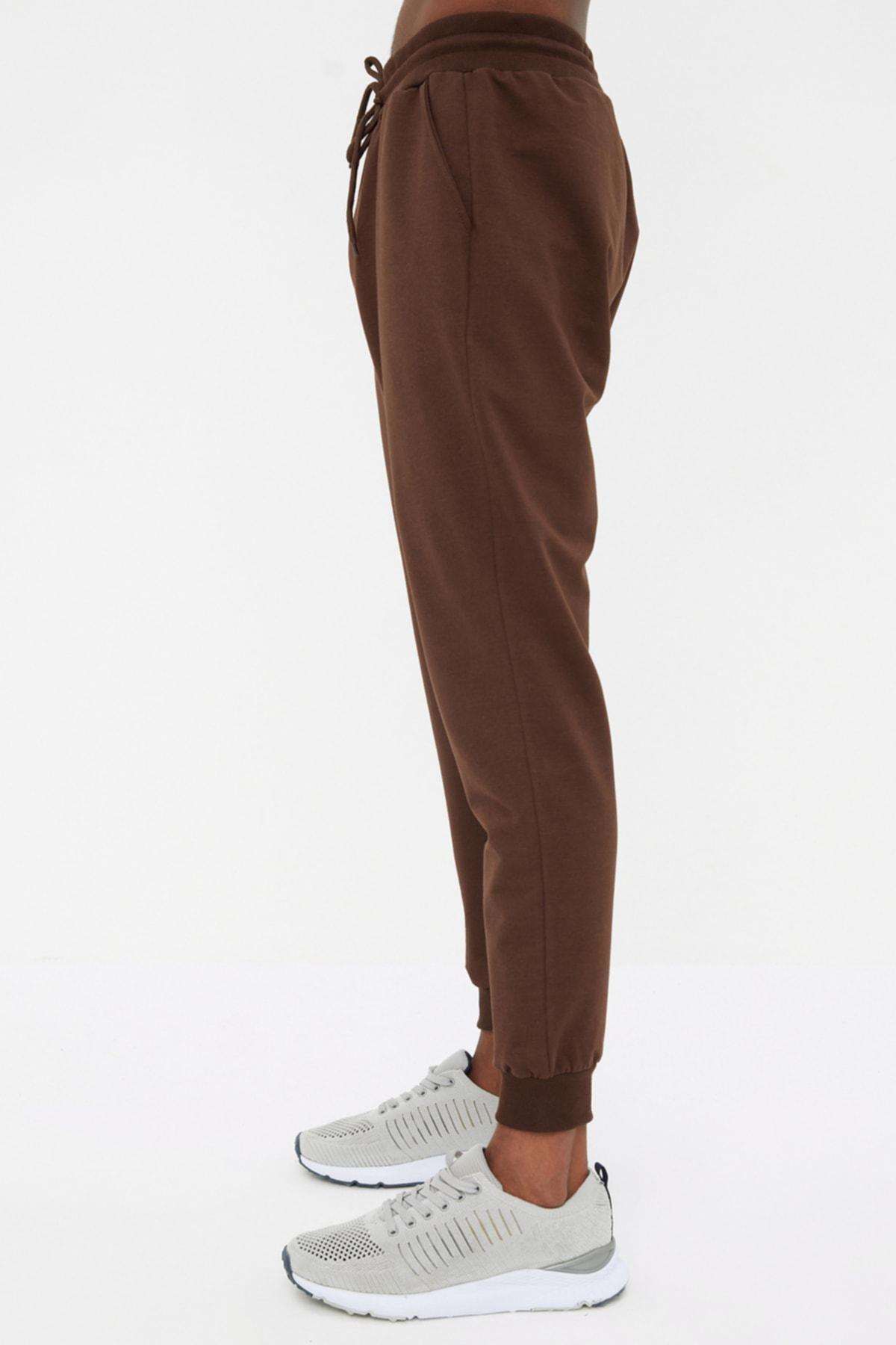 Brown Slim Mid Waist Sweatpants, Set Of 2, , large image number 5