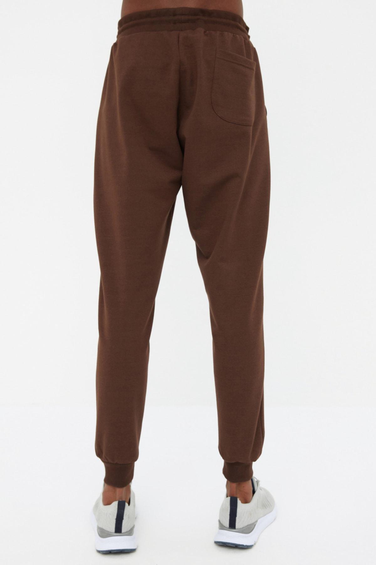 Brown Slim Mid Waist Sweatpants, Set Of 2, , large image number 6