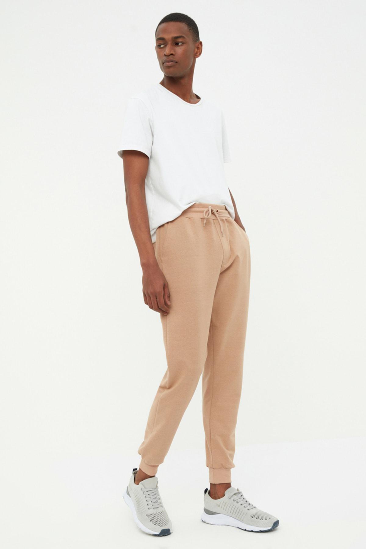 Brown Slim Mid Waist Sweatpants, Set Of 2, , large image number 7