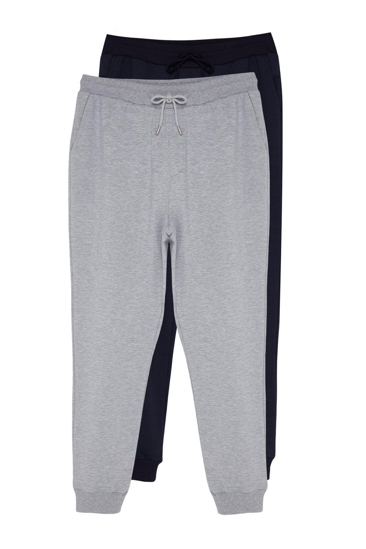 Multicolour Slim Mid Waist Sweatpants, Set Of 2, , large image number 6