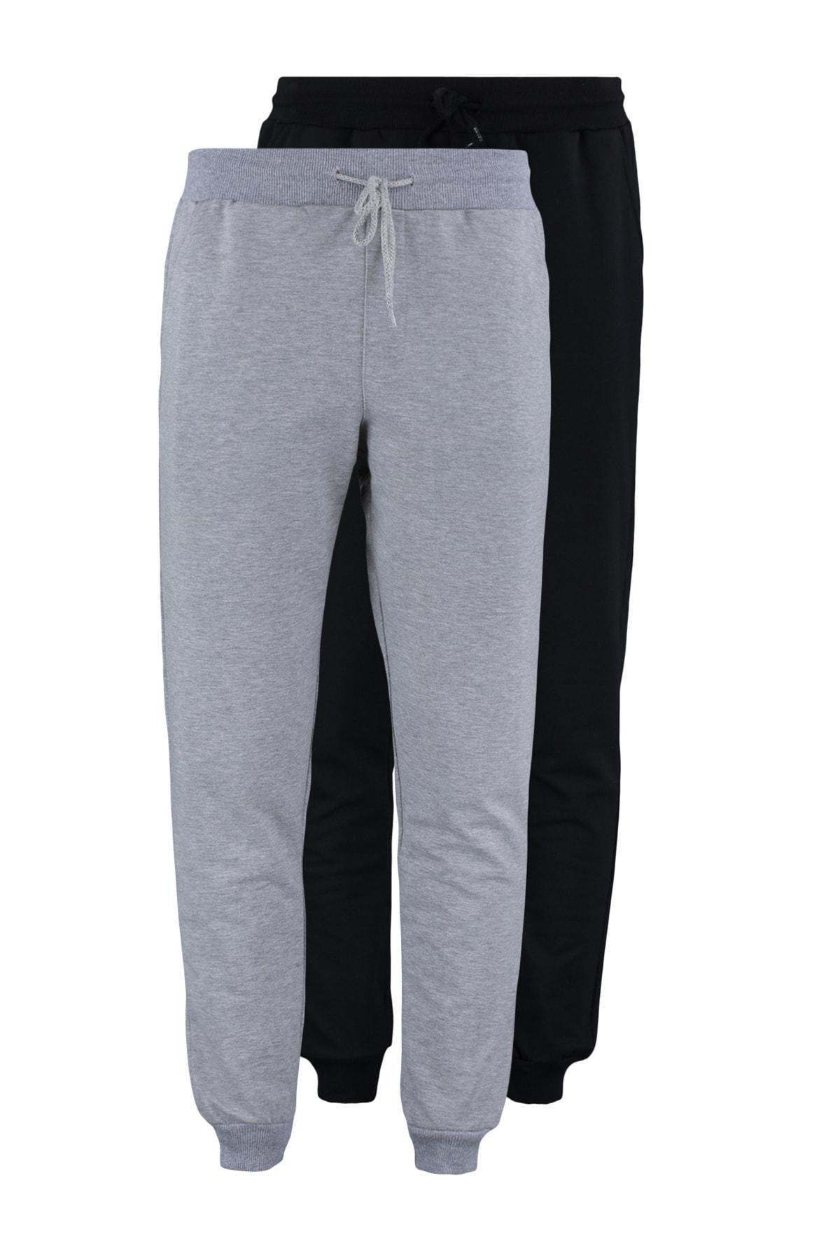 Multicolour Slim Mid Waist Sweatpants, Set Of 2, , large image number 0