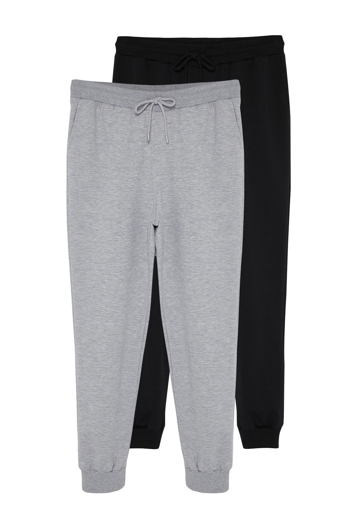Multicolour Slim Mid Waist Sweatpants, Set Of 2, , large image number 4