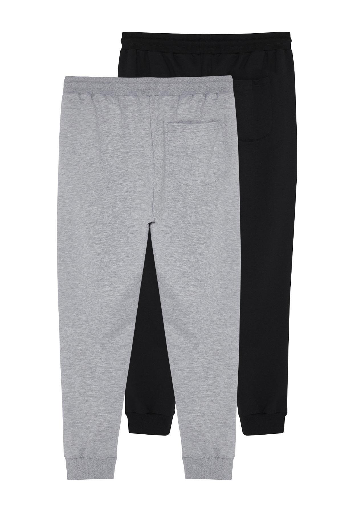 Multicolour Slim Mid Waist Sweatpants, Set Of 2, , large image number 5