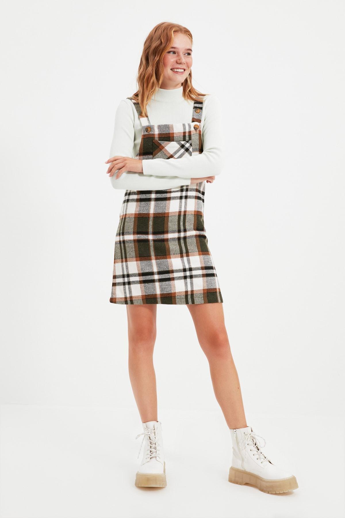 Brown Strappy Woven Dress, , large image number 2