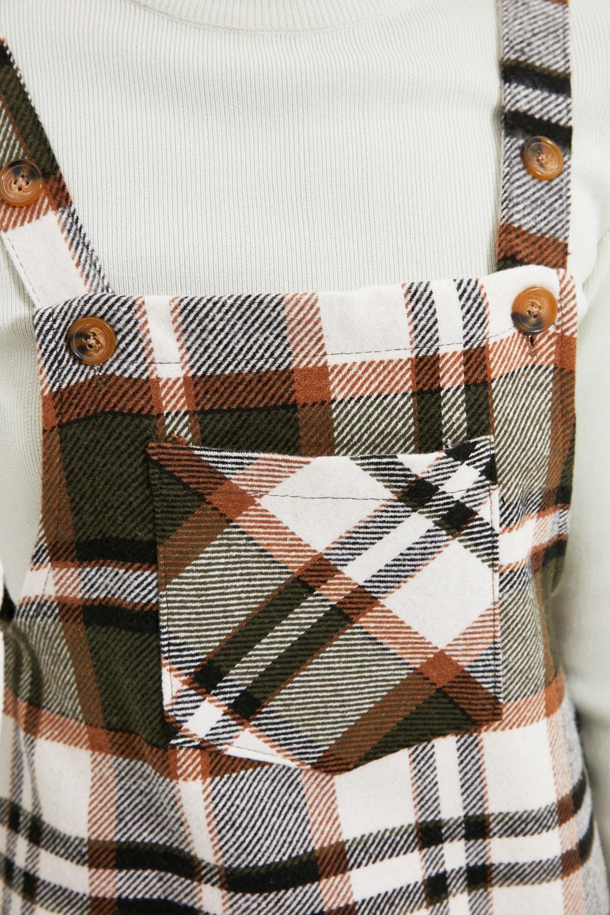Brown Strappy Woven Dress, , large image number 6