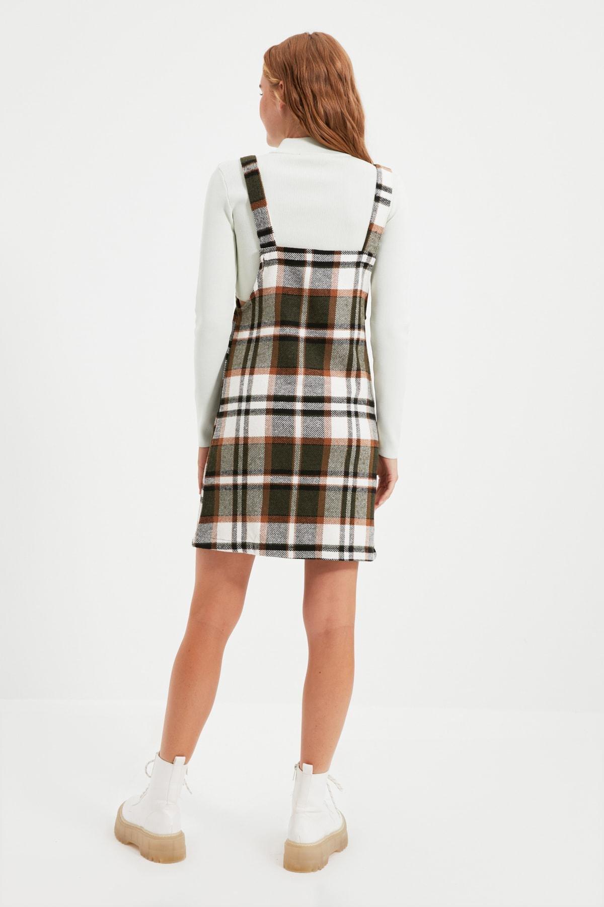Brown Strappy Woven Dress, , large image number 8