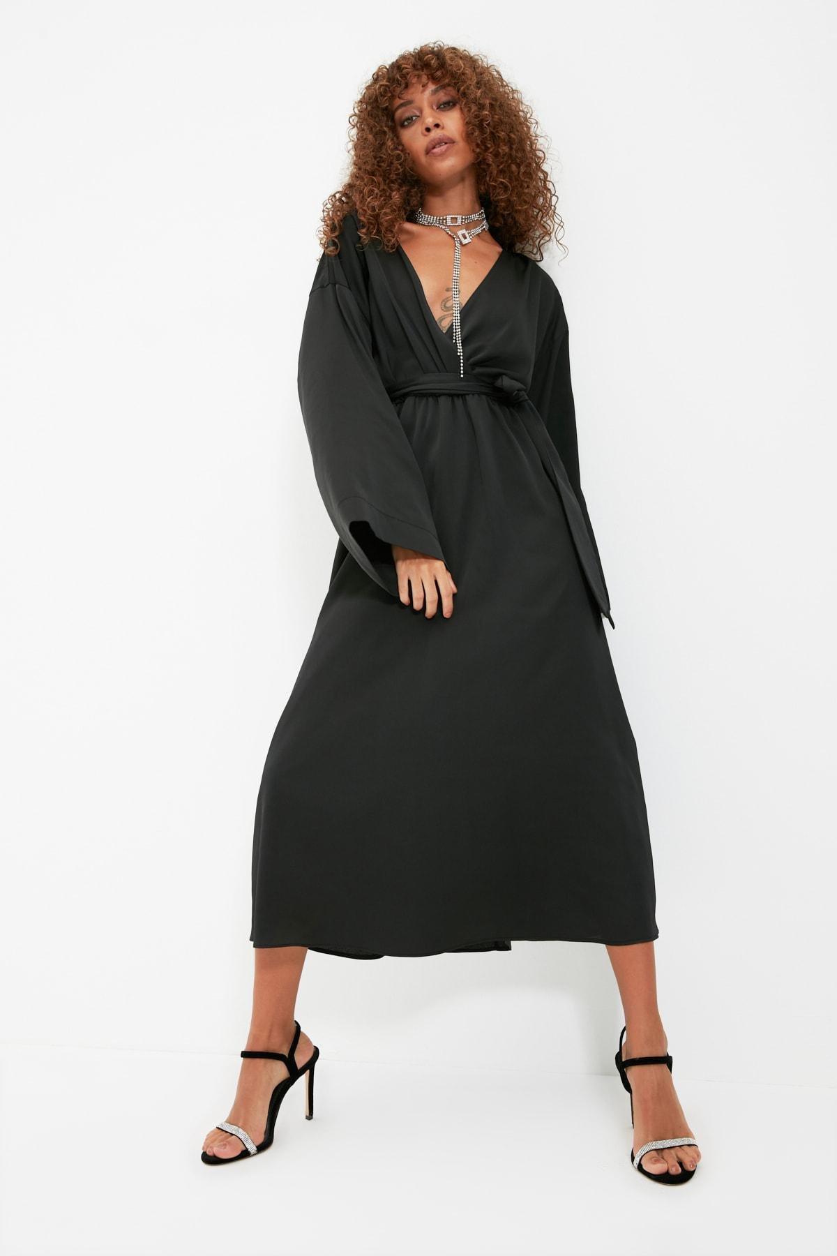 Black Skater Midi Dress, , large image number 2