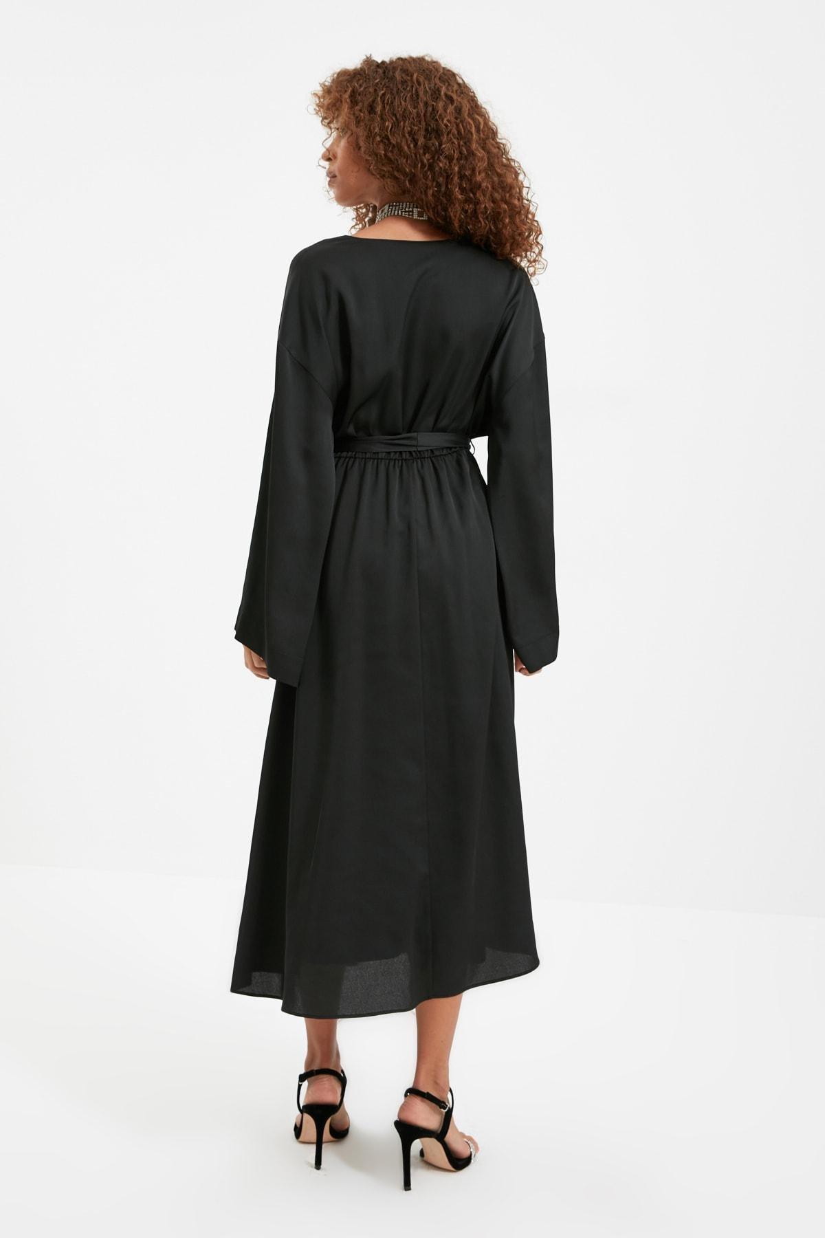 Black Skater Midi Dress, , large image number 4