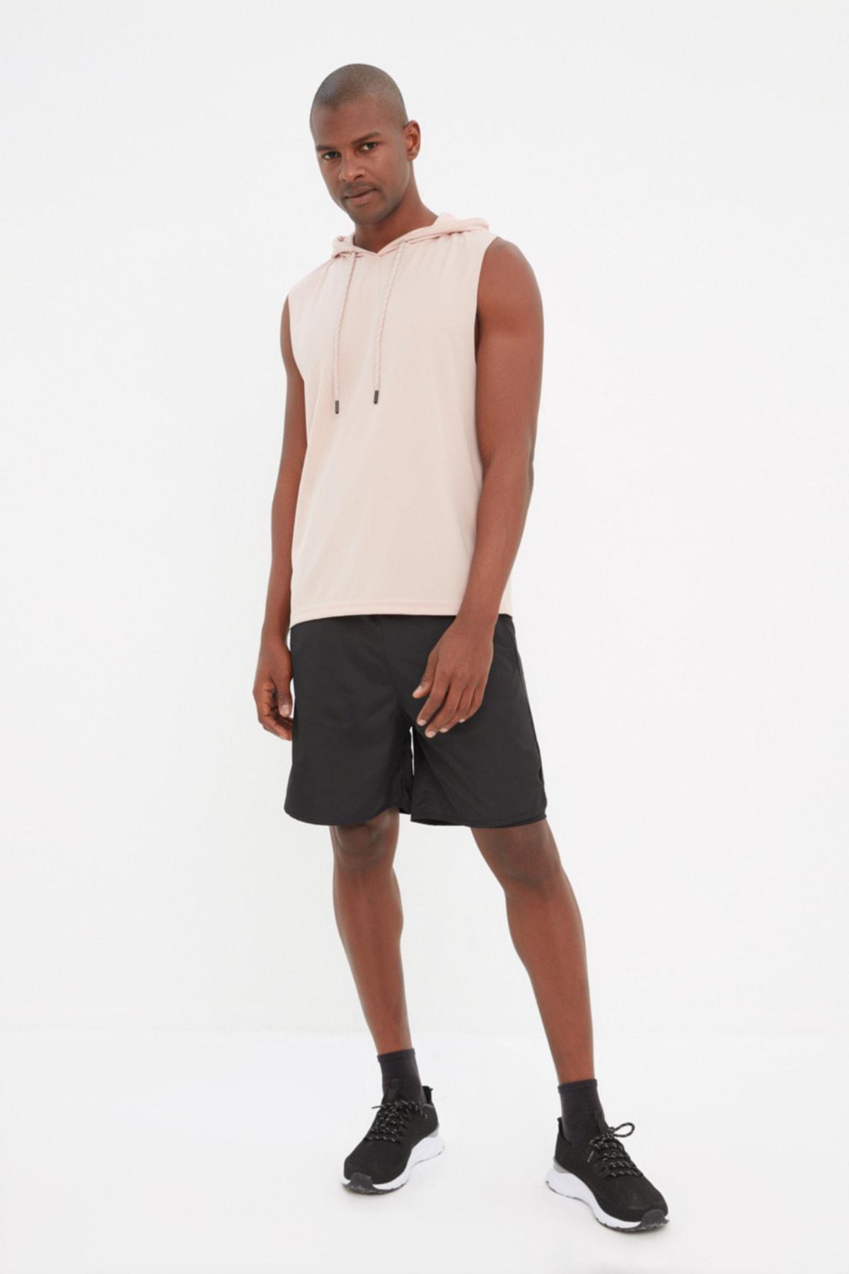 Black Mid Waist Shorts, , large image number 1