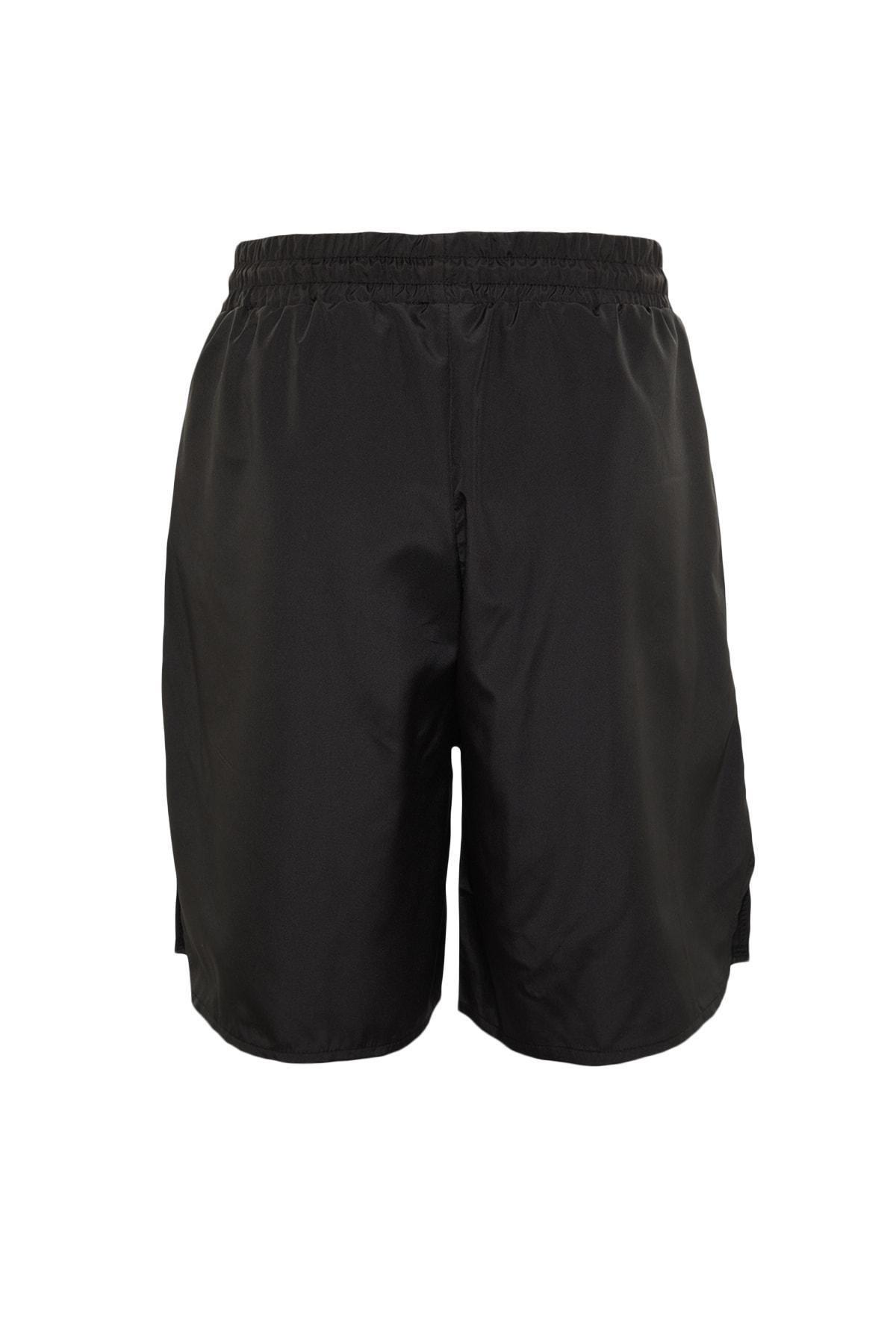Black Mid Waist Shorts, , large image number 5