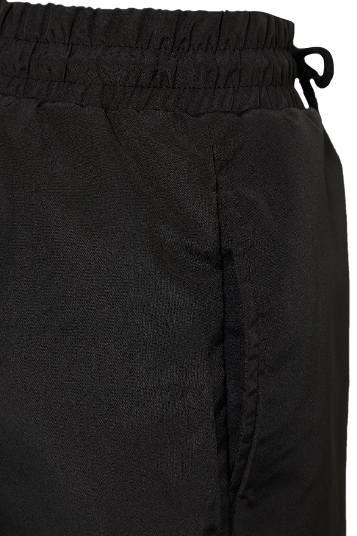 Black Mid Waist Shorts, , large image number 6