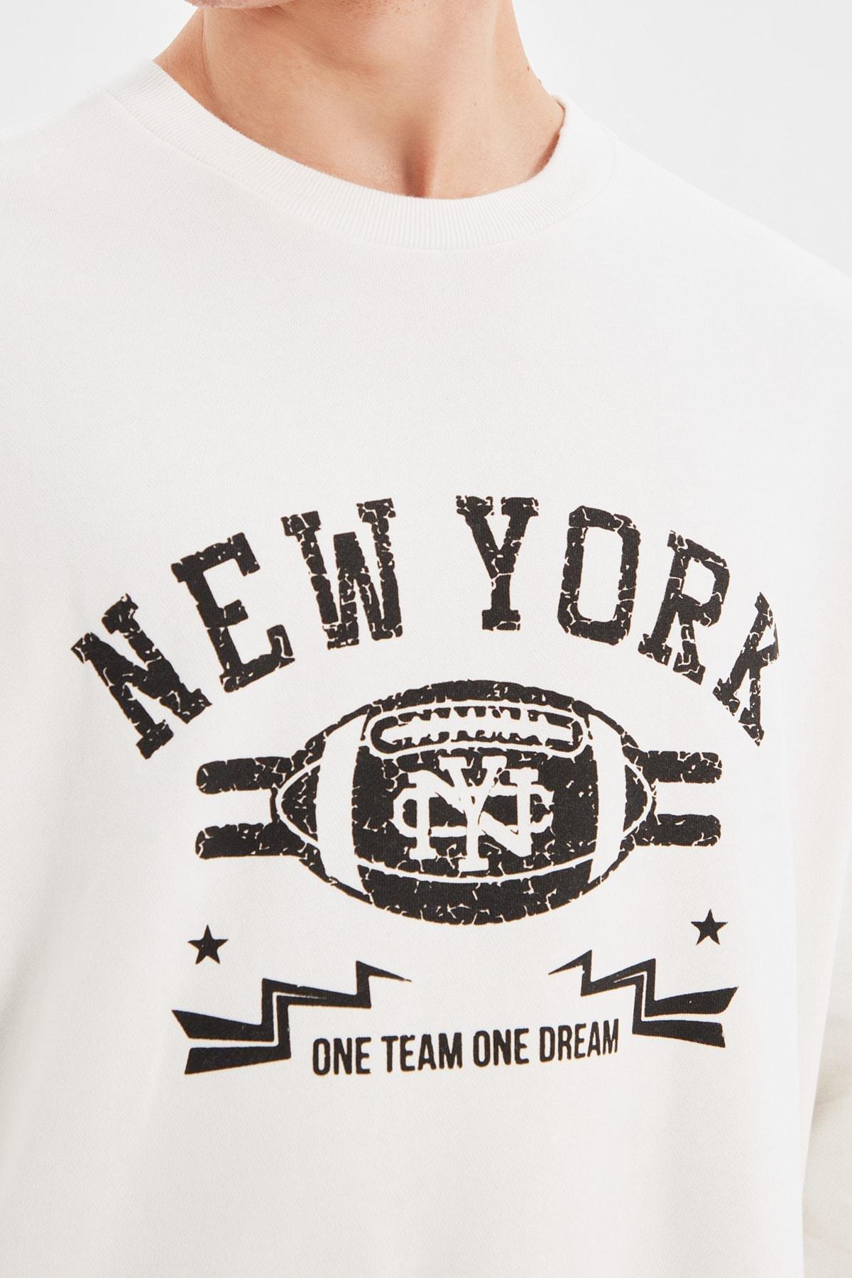 Beige Printed Sweatshirt, , large image number 2