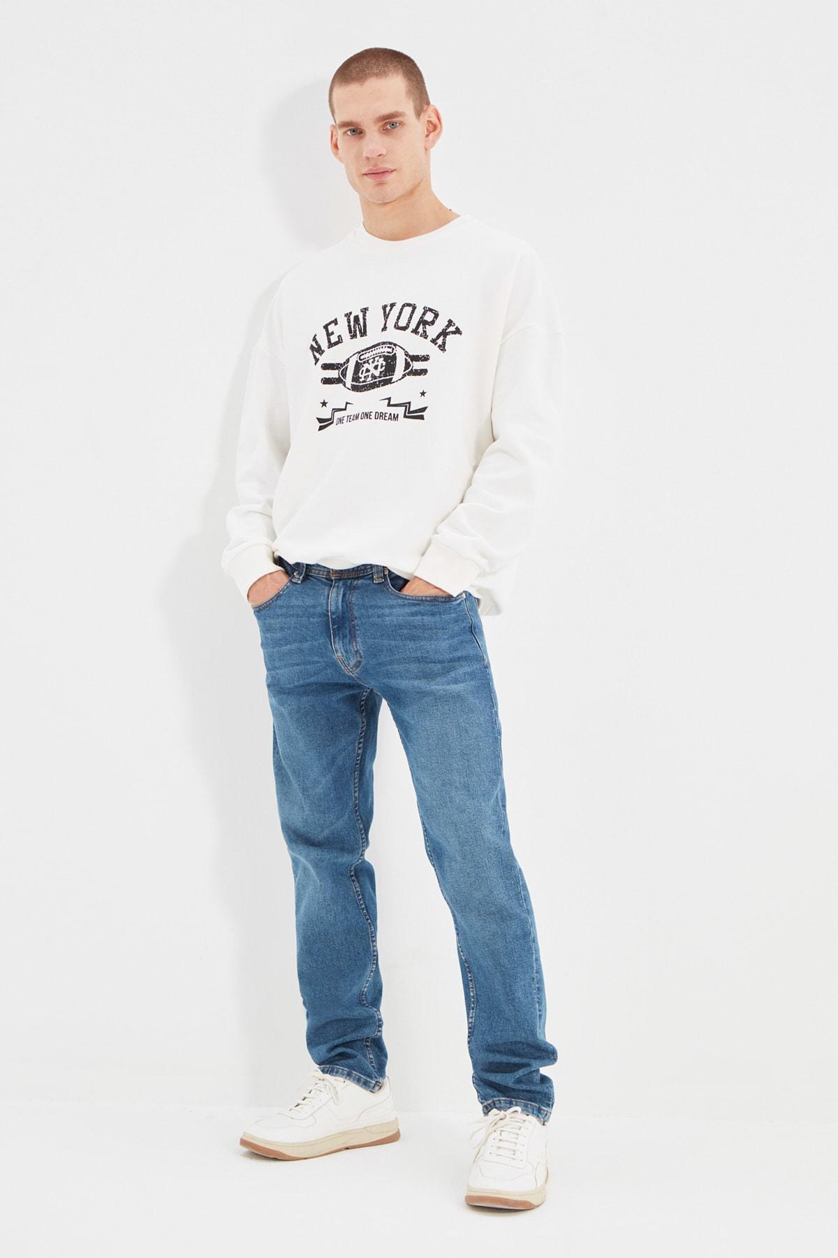 Beige Printed Sweatshirt, , large image number 3