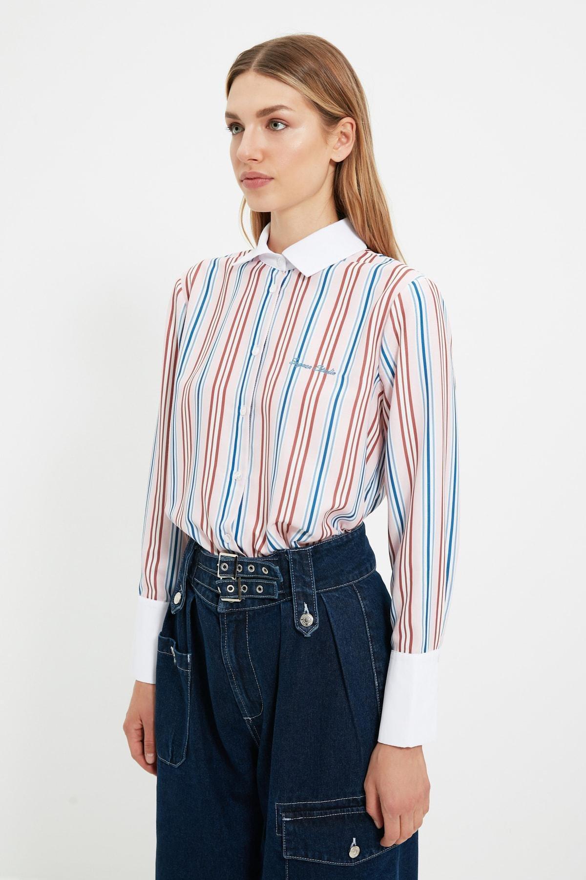 قميص مخطط، ألوان متعددة, Multicolor, large image number 2