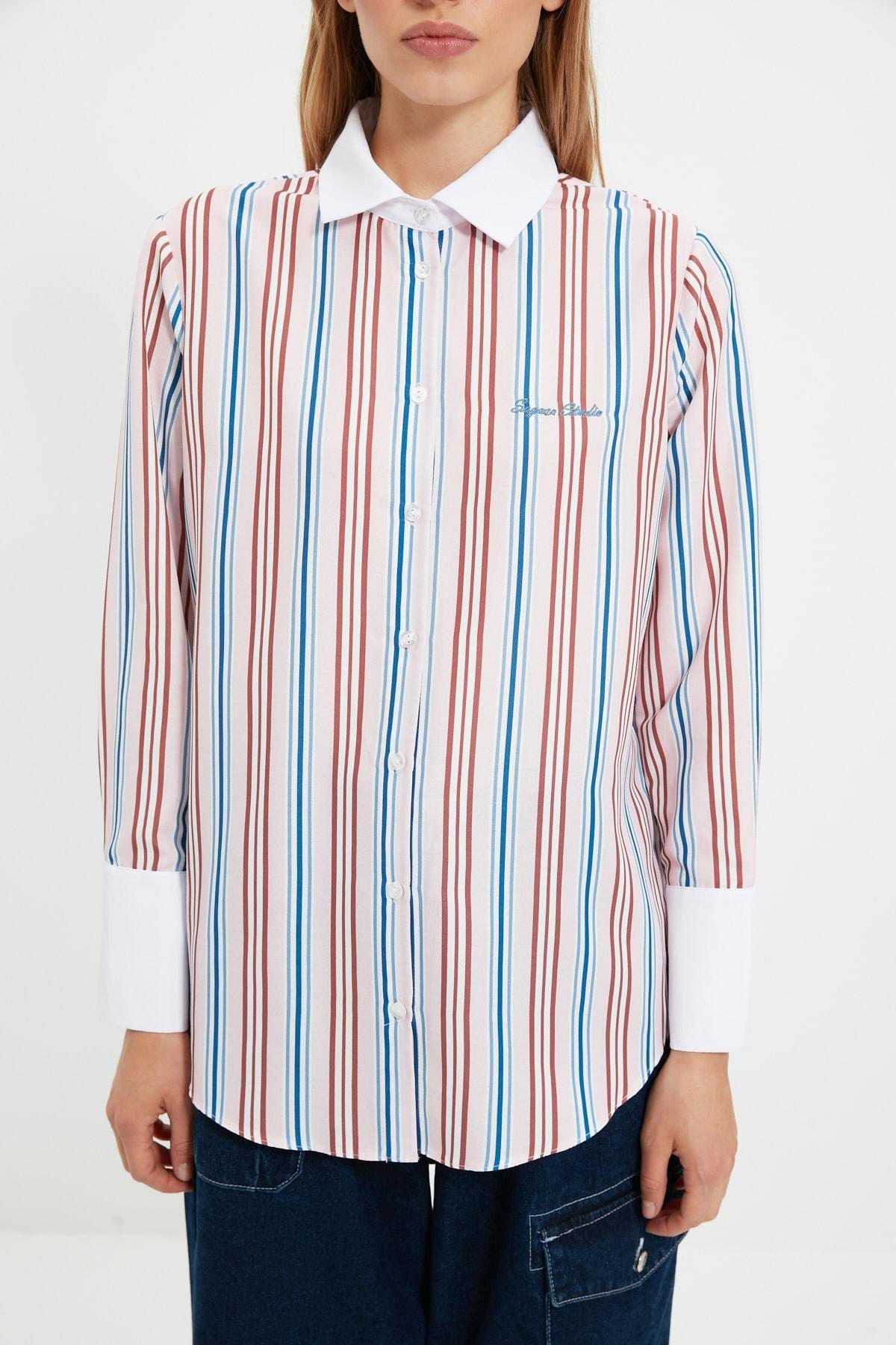 قميص مخطط، ألوان متعددة, Multicolor, large image number 4