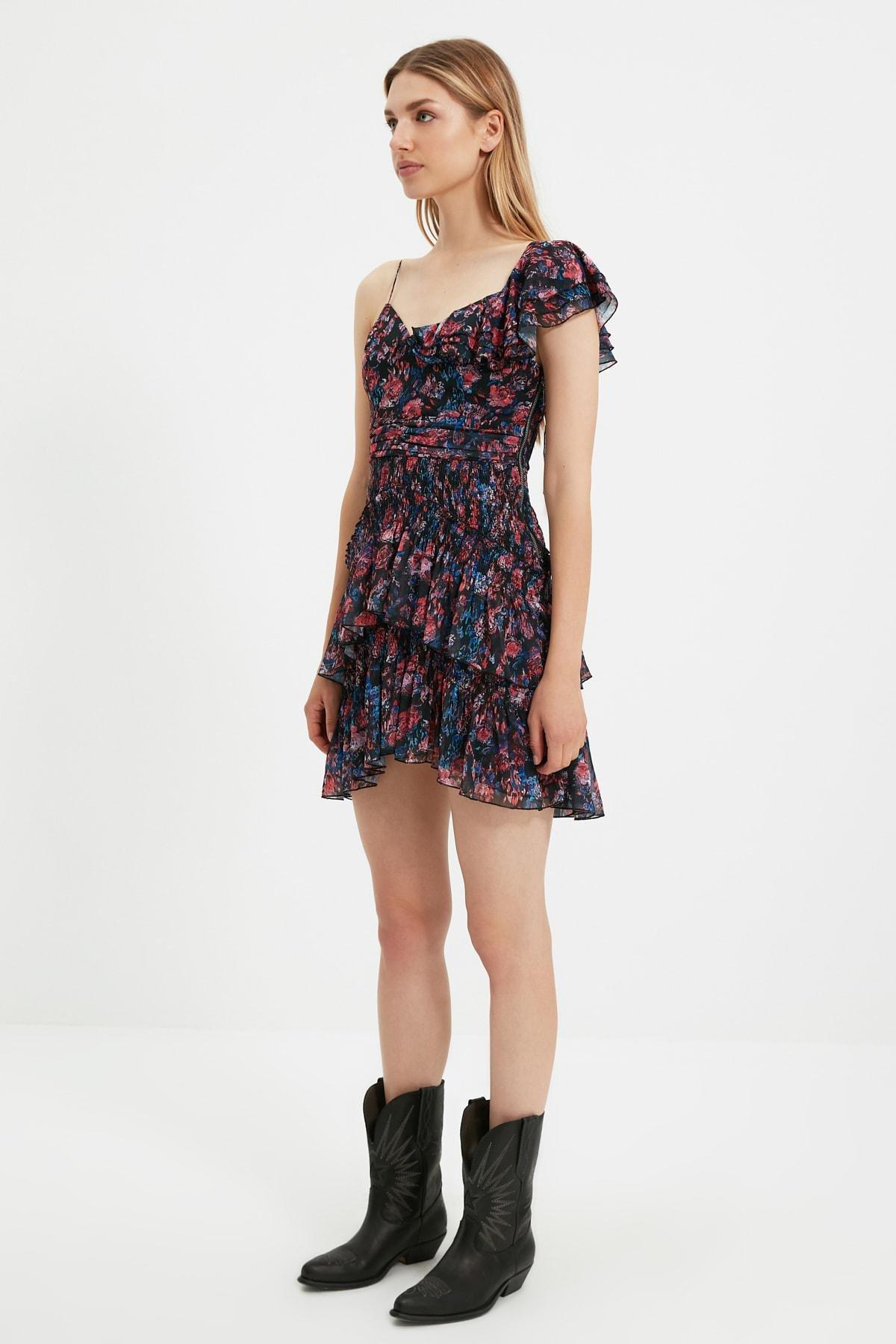 Multicolour Skater Mini Dress, , large image number 4