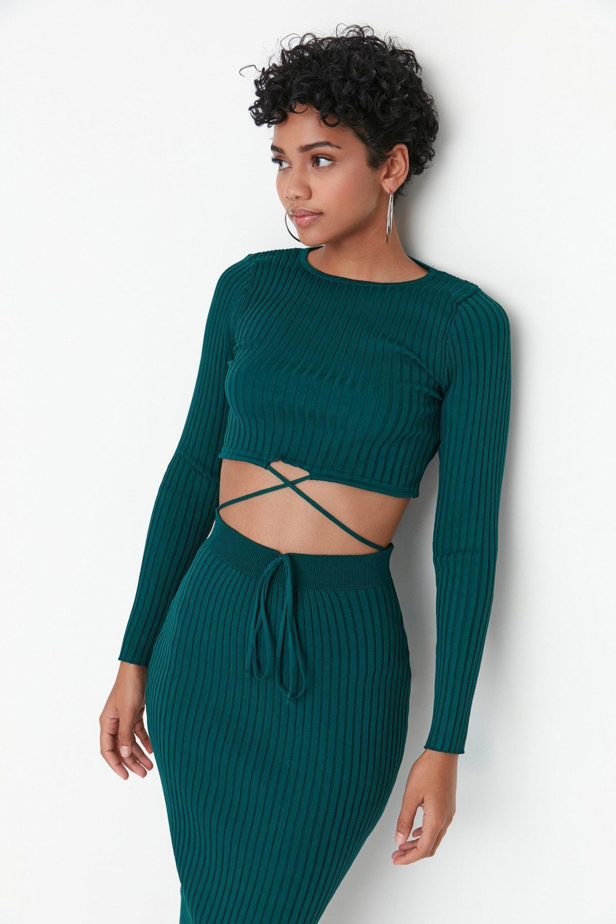 Green Crew Neck Co-Ord Set, , large image number 0