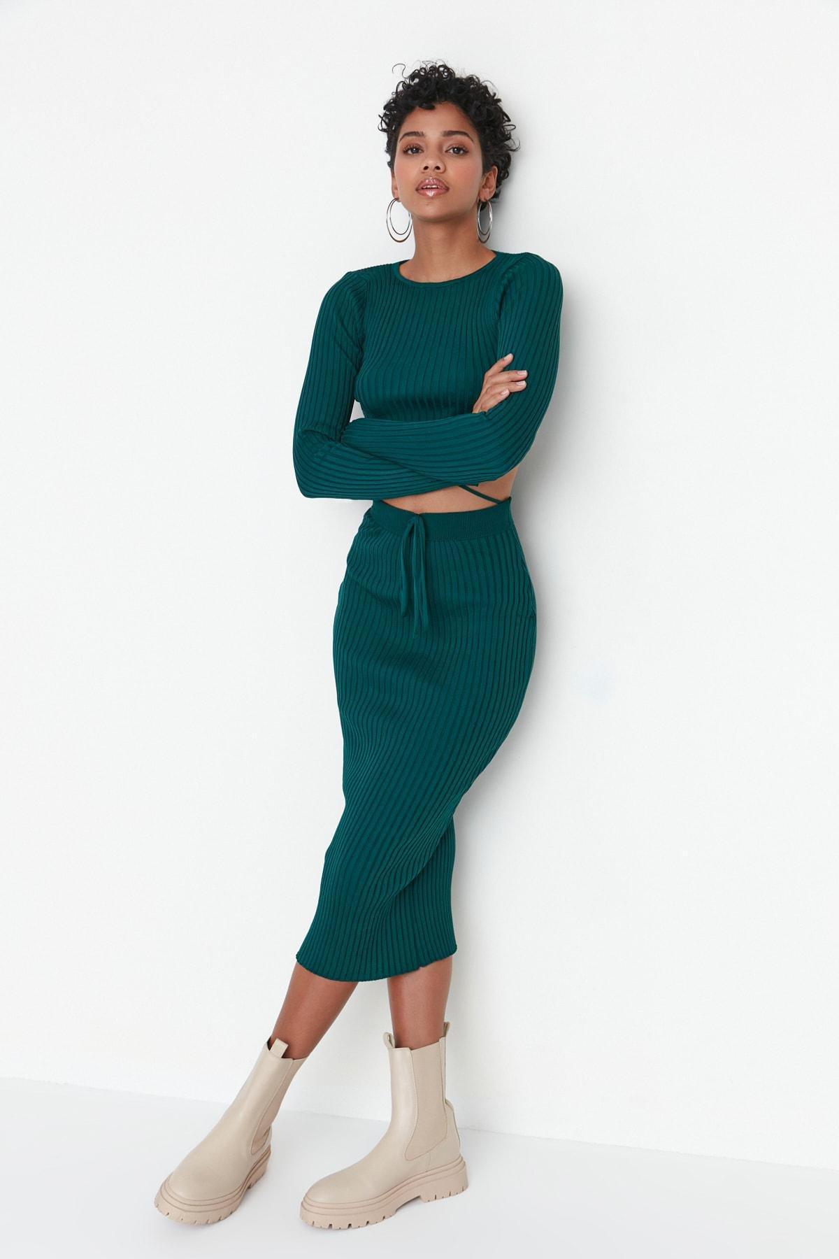 Green Crew Neck Co-Ord Set, , large image number 1